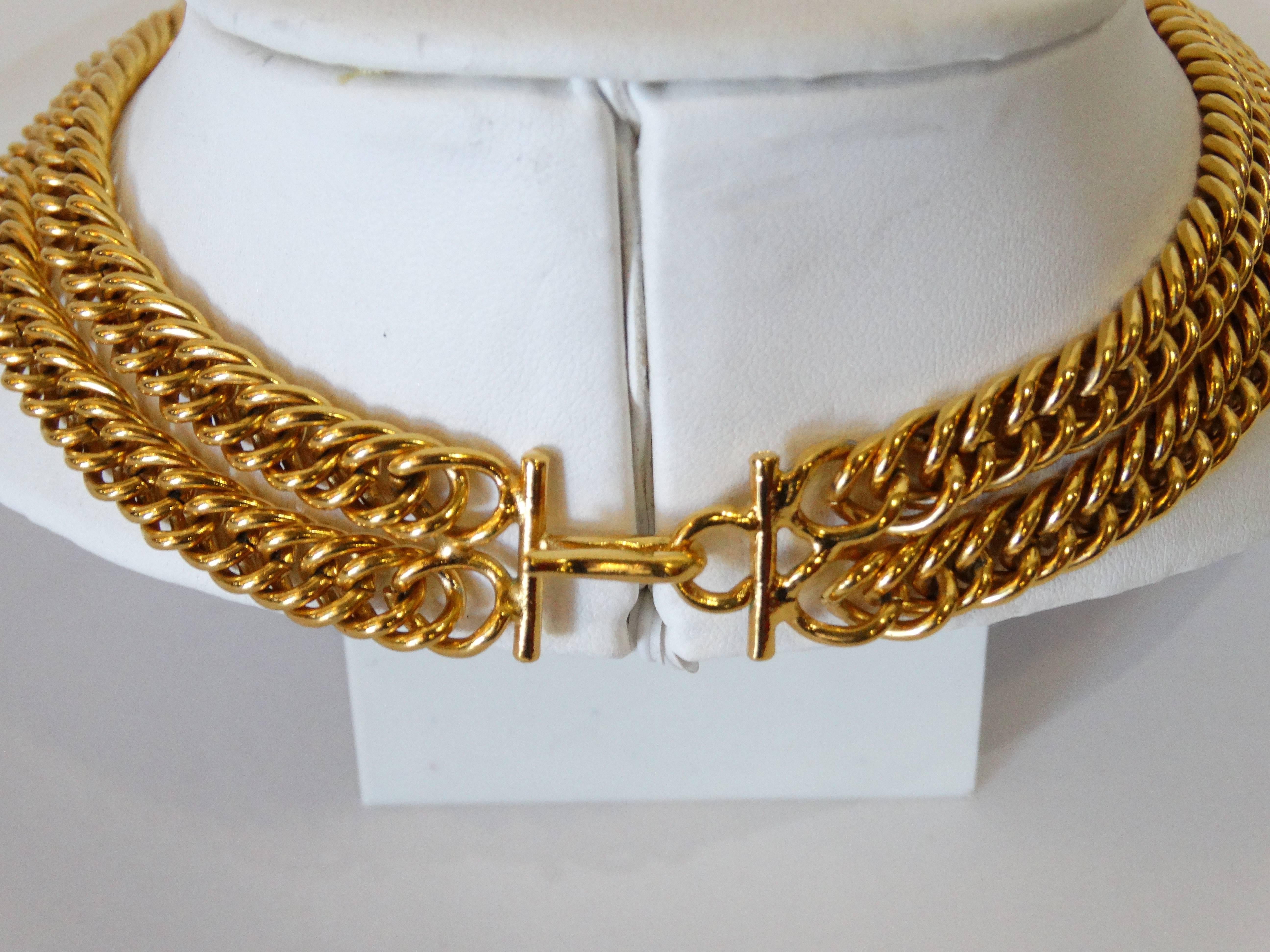 1980s Chanel Medallion Choker Necklace  5