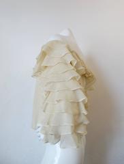 1980s Flamenco Off The Shoulder Ruffle Top