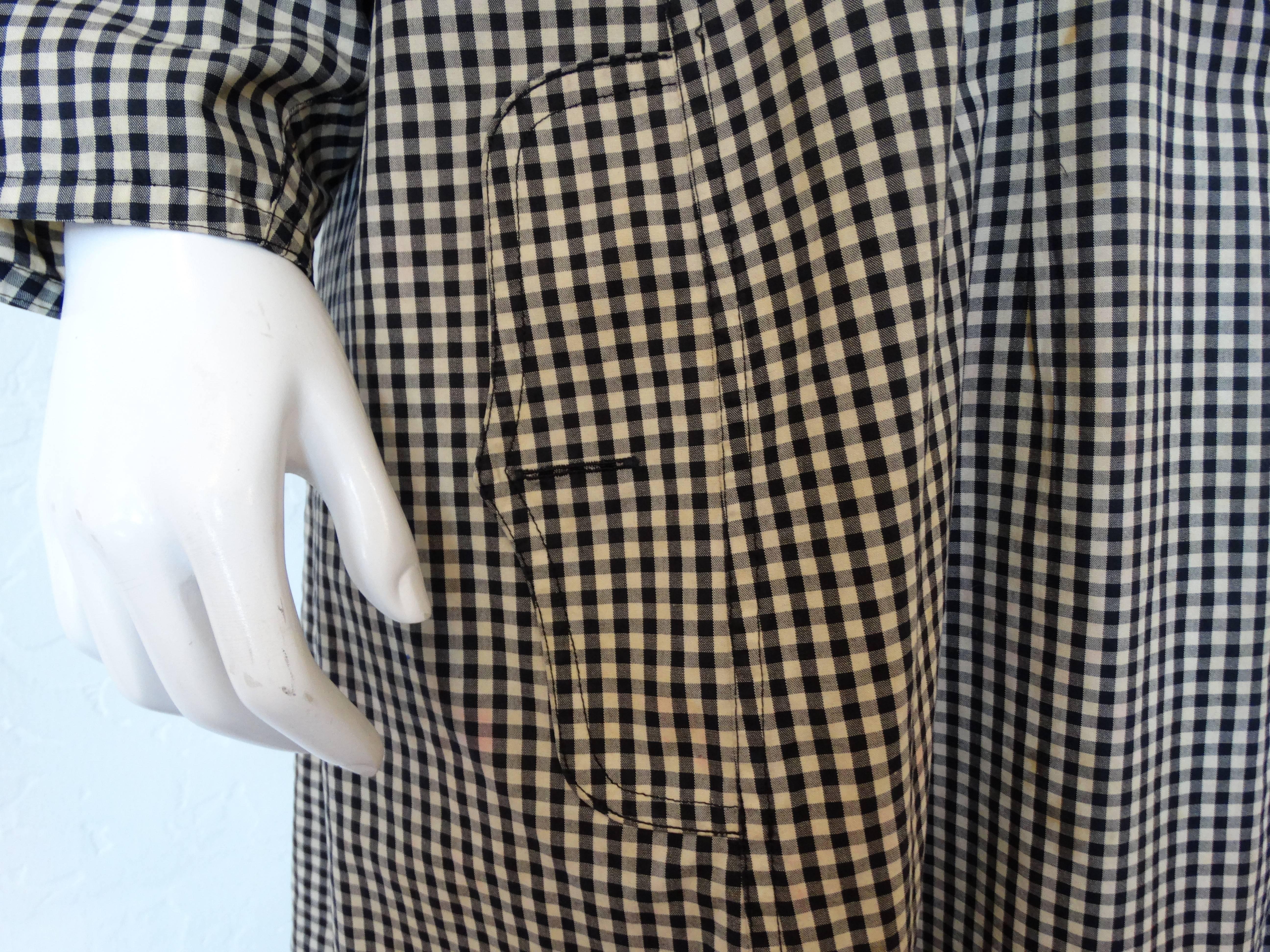 1980s Chanel Gingham Trench Coat 1