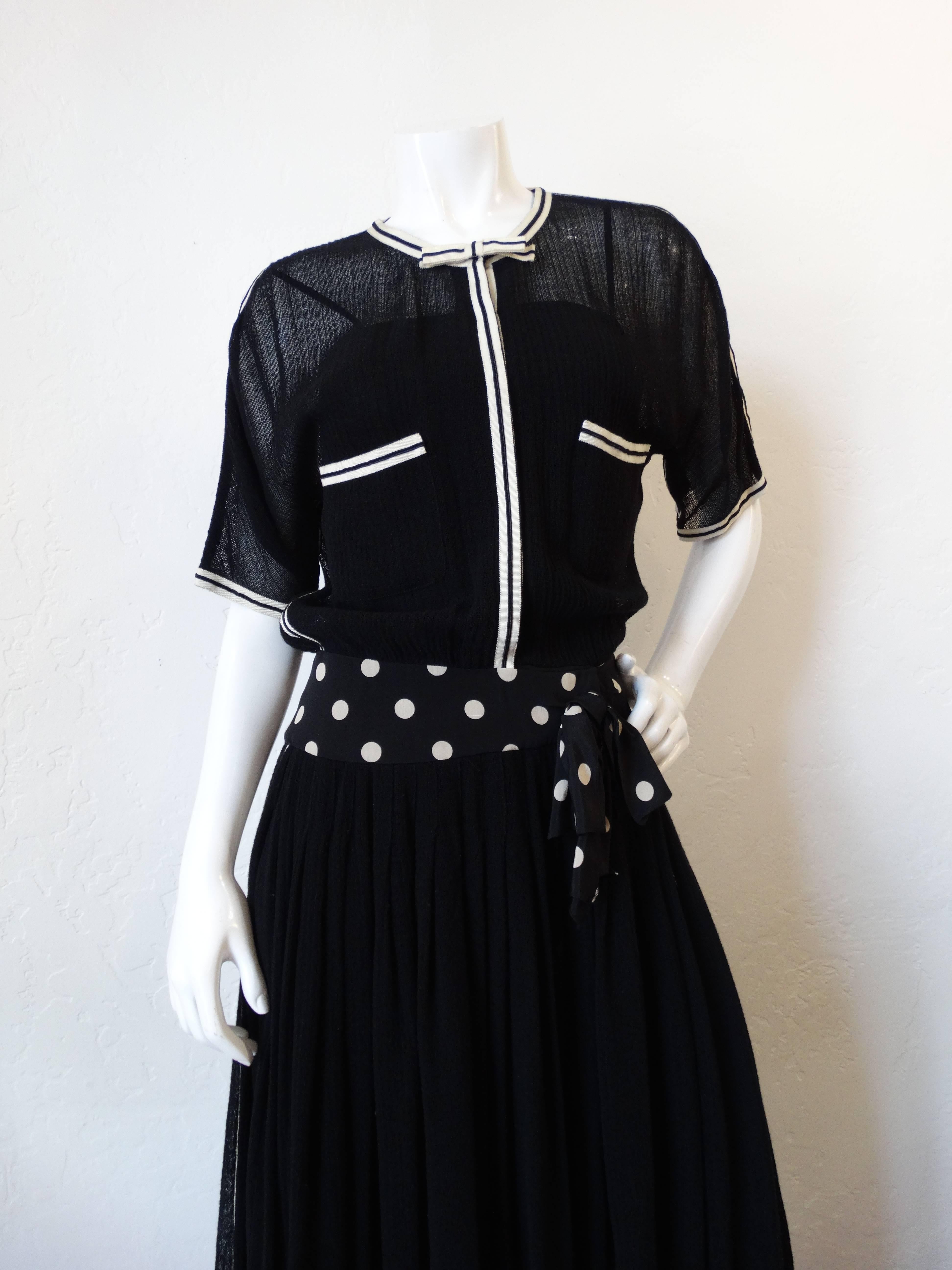 1980s Chanel Black Knit Dress In Excellent Condition In Scottsdale, AZ