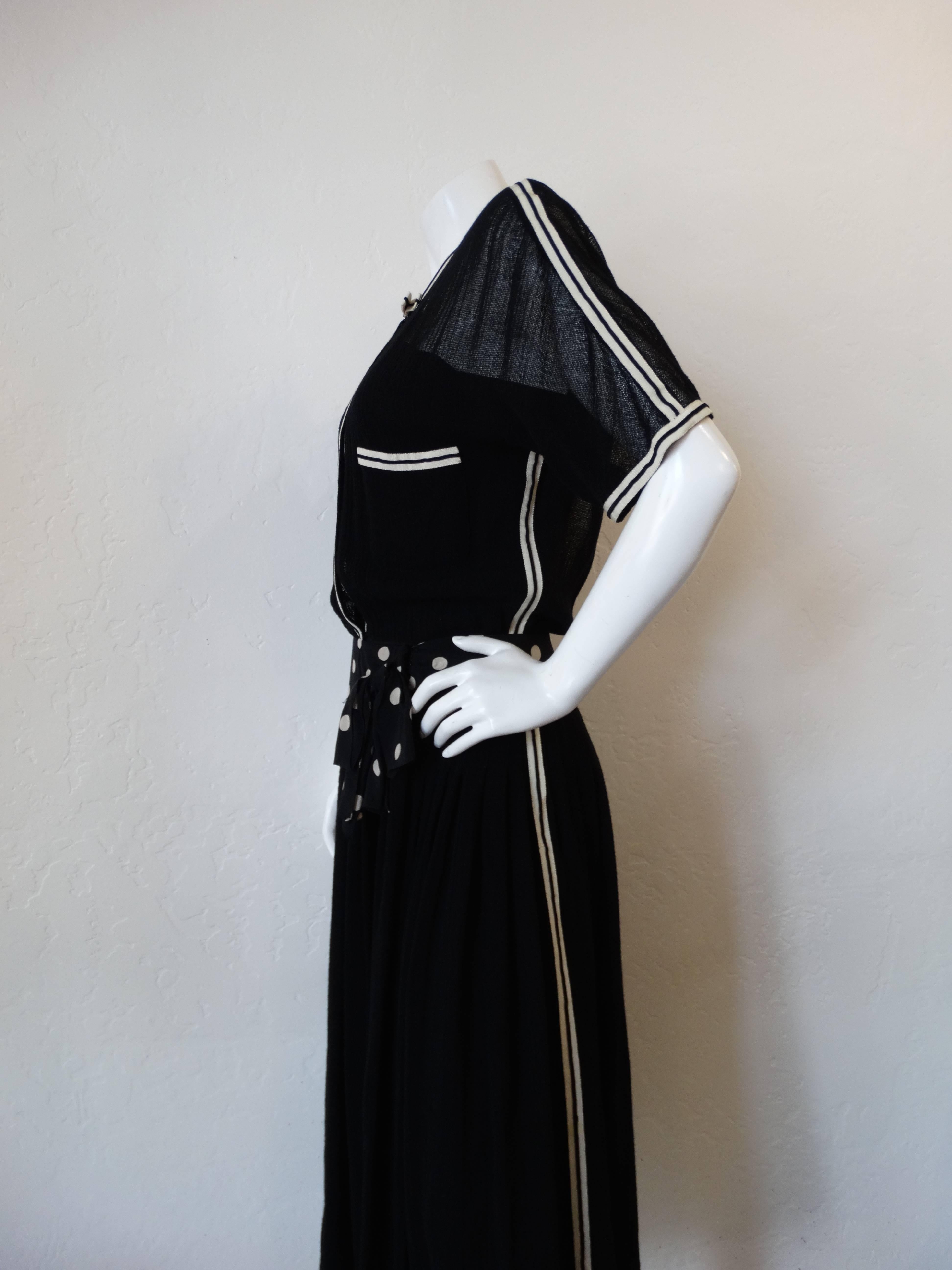 Women's 1980s Chanel Black Knit Dress