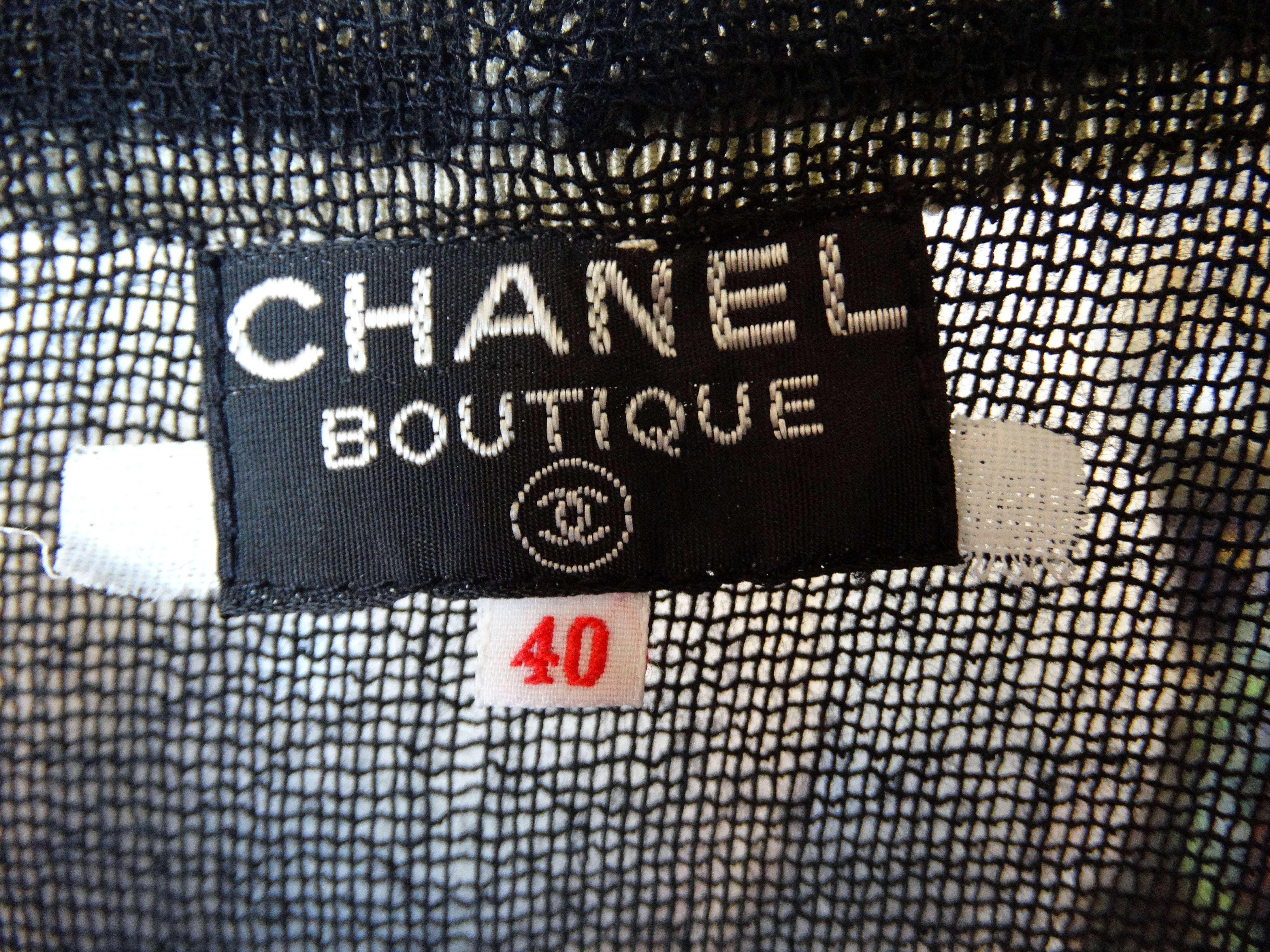 1980s Chanel Black Knit Dress 4