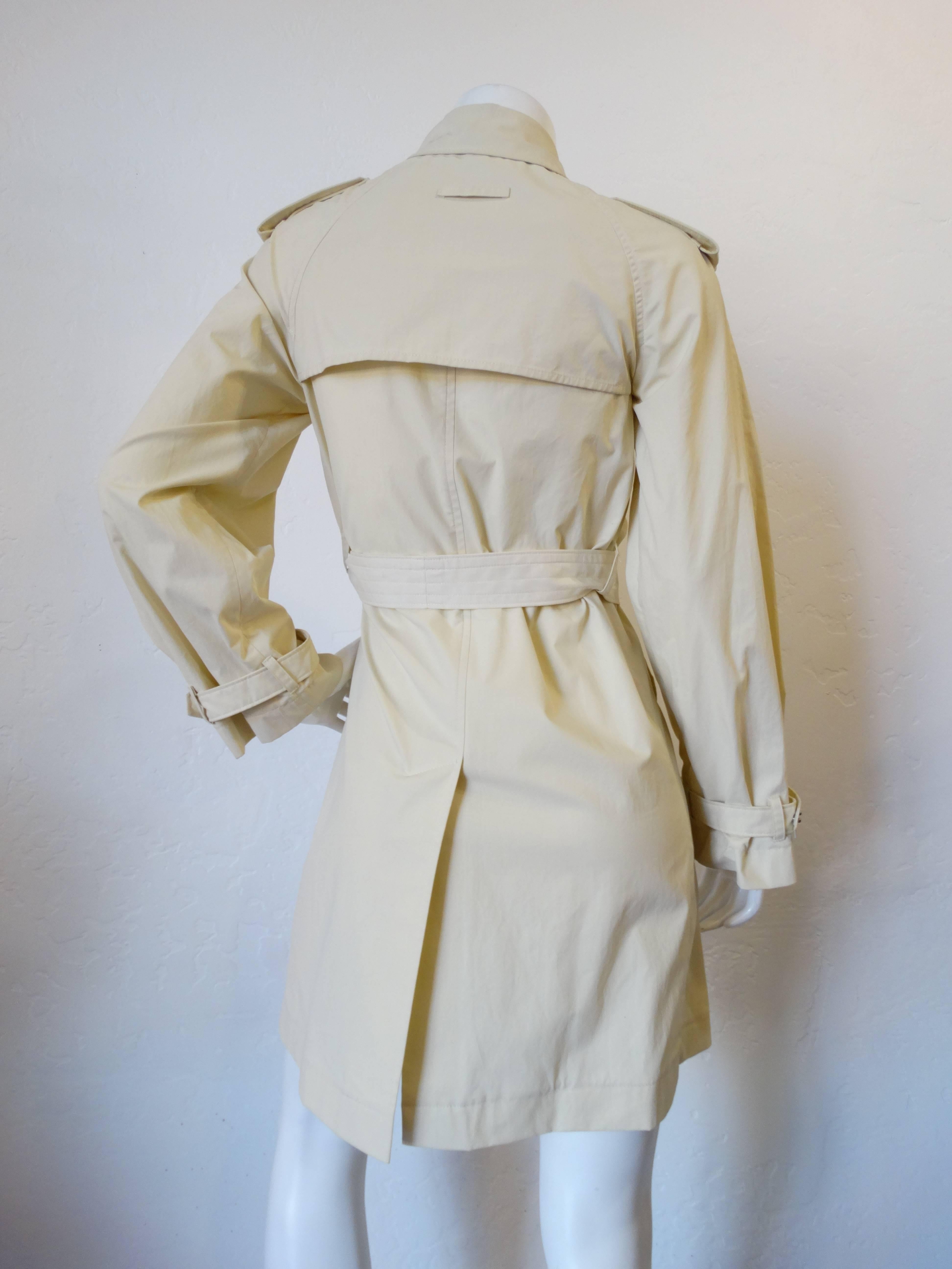 Gray 1990s Jean Paul Gaultier Mini Trench Coat For Sale