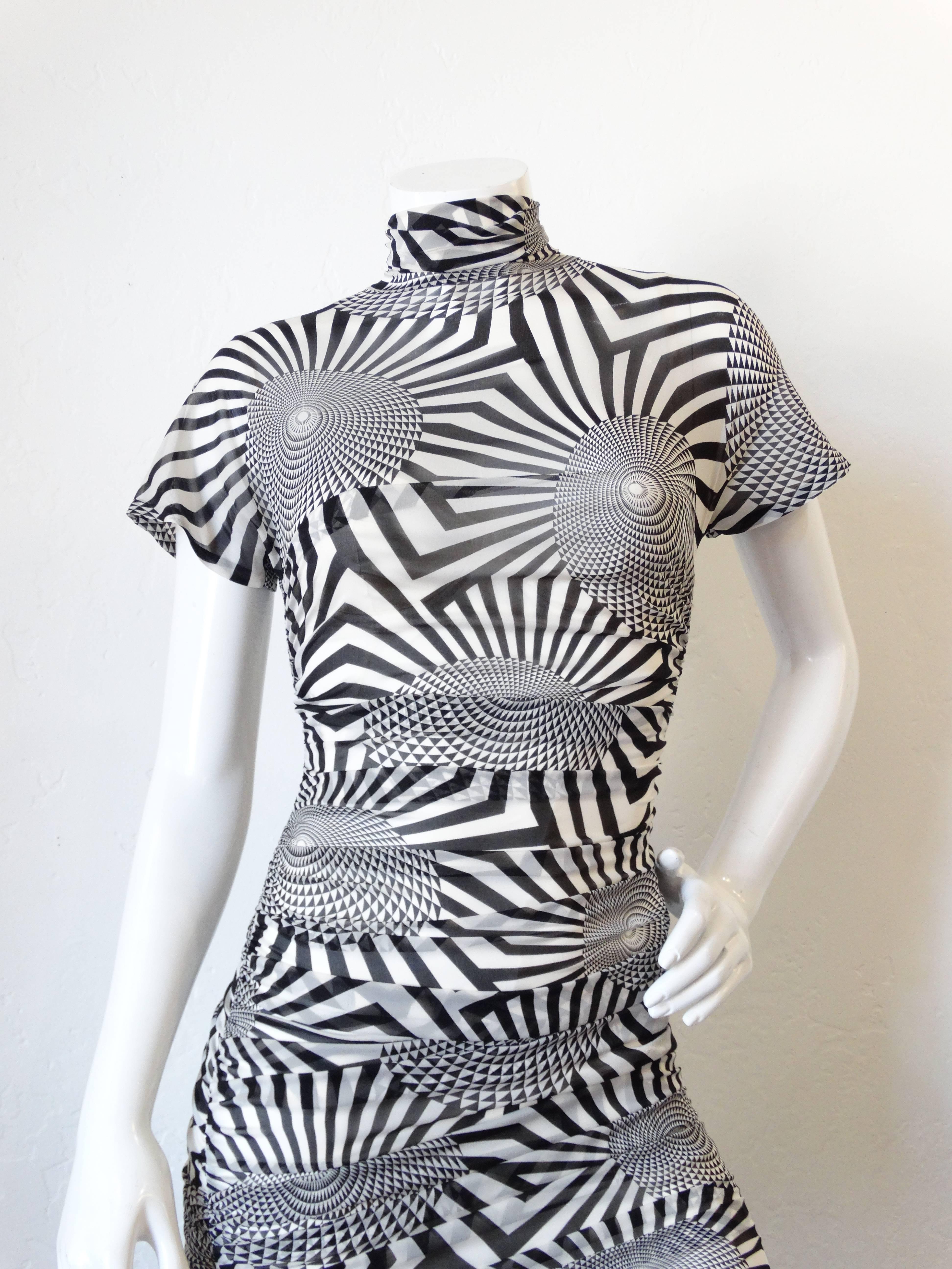Dolce & Gabbana Optical Print Bodycon Dress  1
