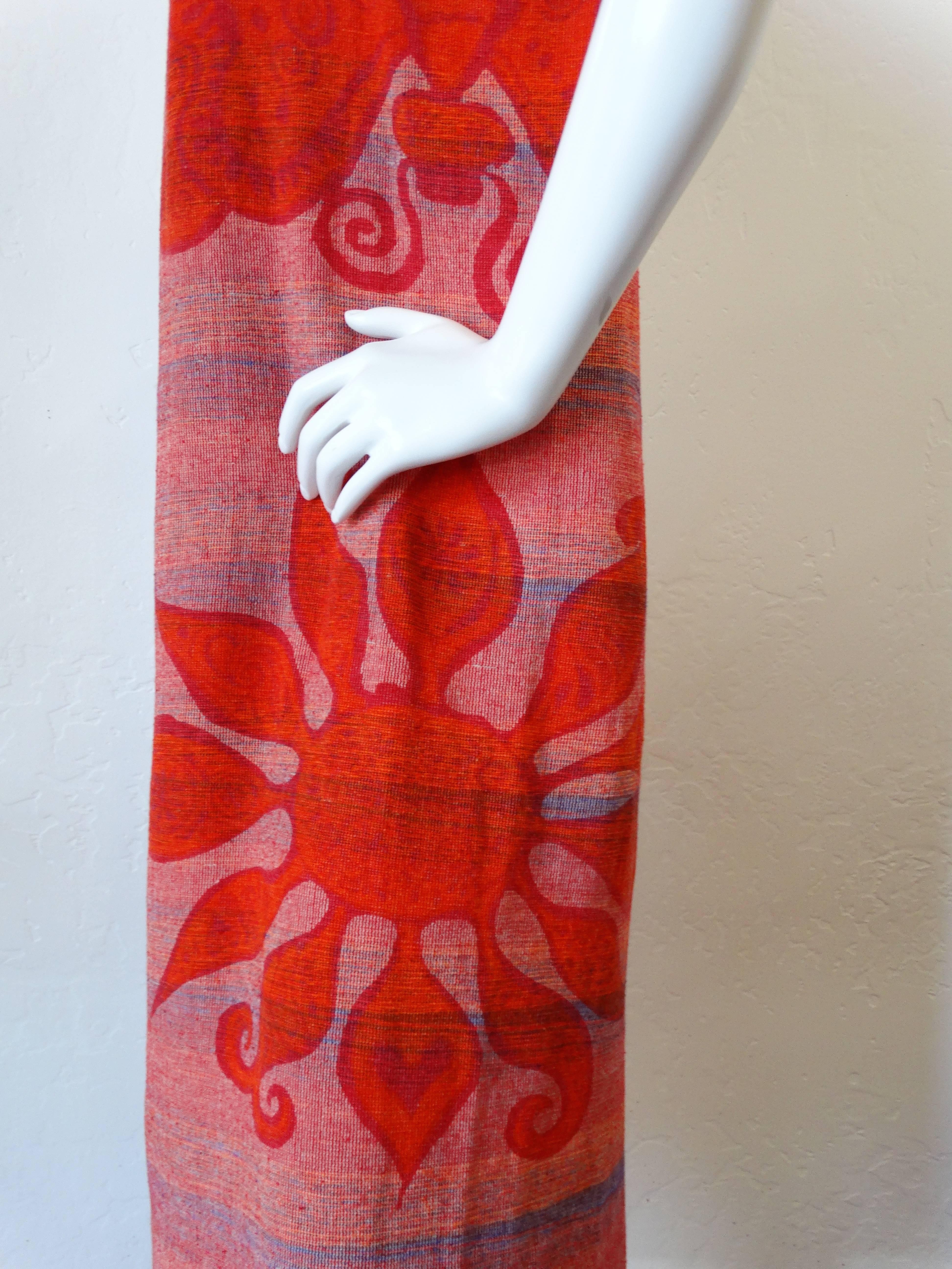 1970s Hooded Zip Up Rikma Floral Print  Dress 3