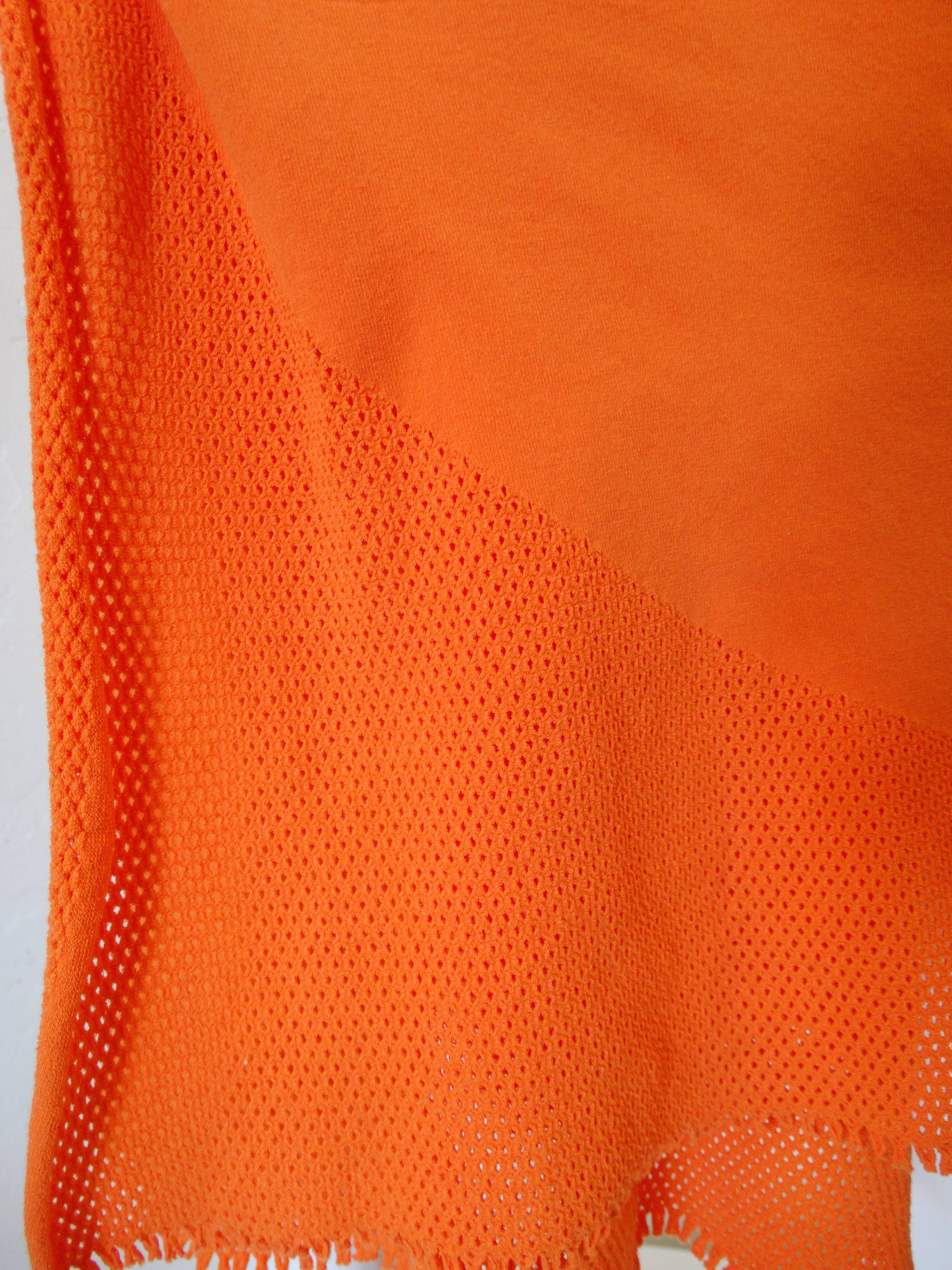 Documented 2005 A-POC by Issey Miyake & Dai Fujiwara 2-Piece Orange Dress Set For Sale 3