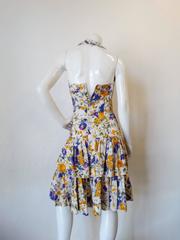 RARE 1980s Ted Lapidus Paris Boutique Floral Haute Couture Dress