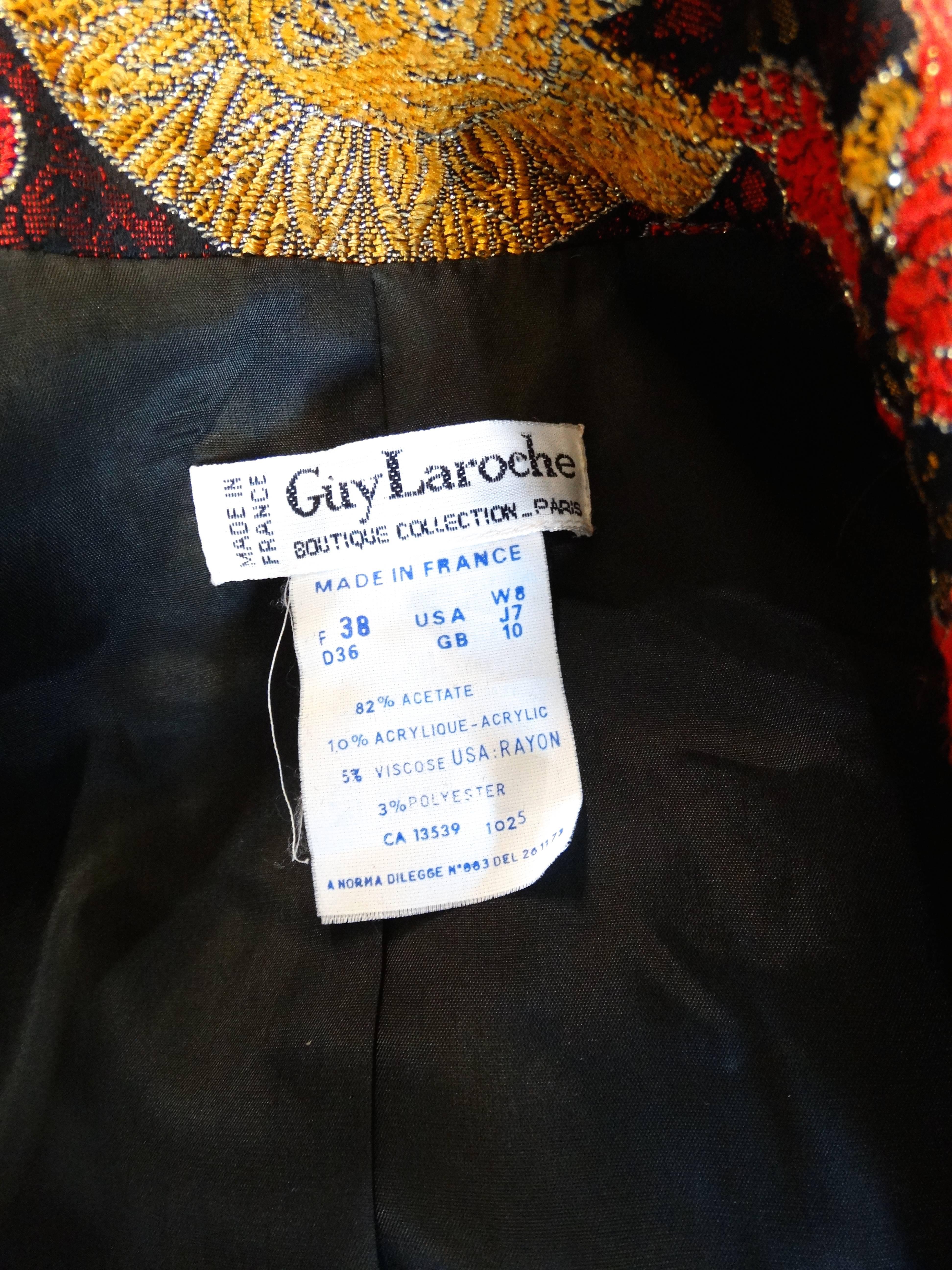 1980s Guy Laroche Oriental Printed Suit Set 1