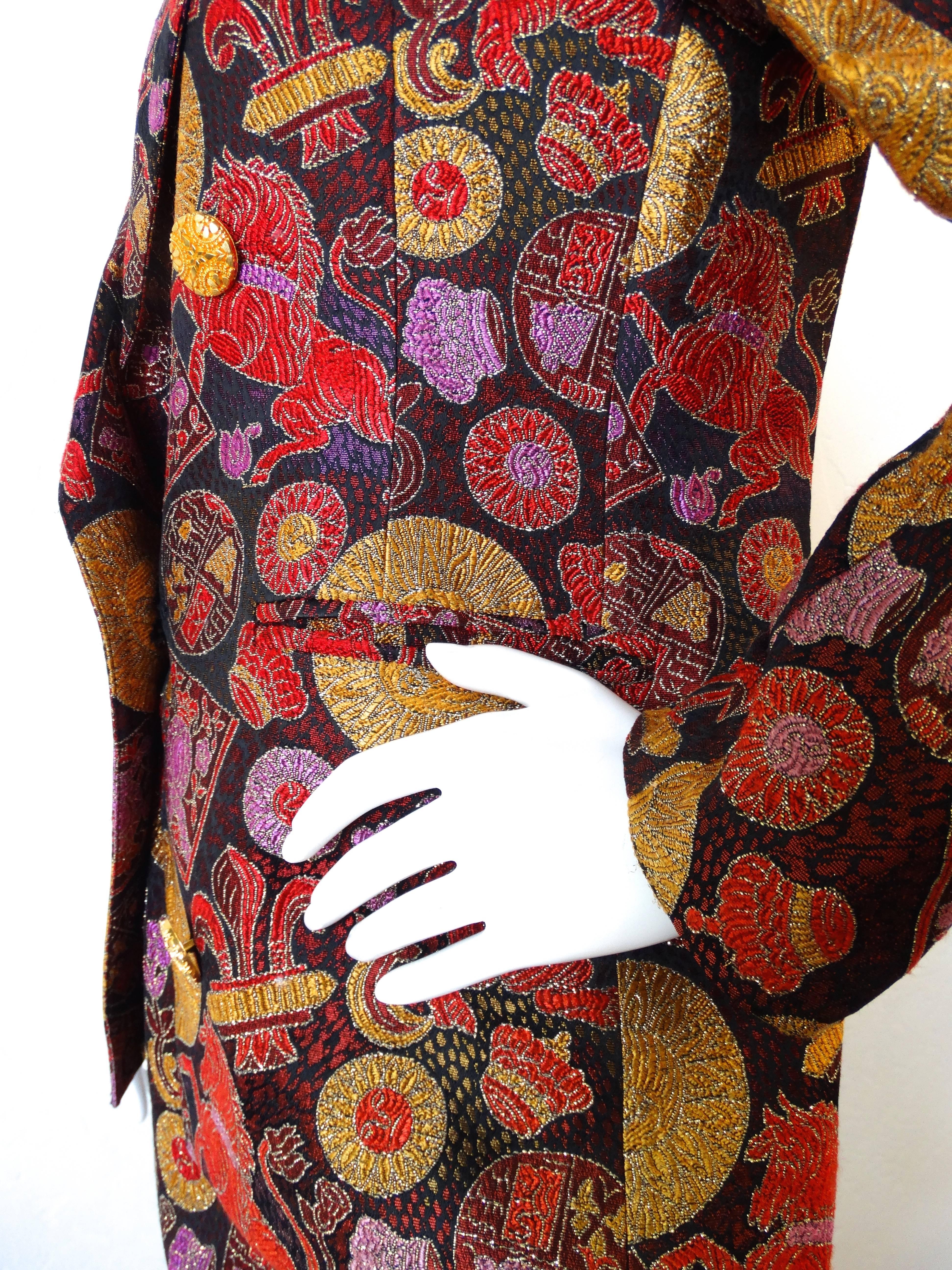 1980s Guy Laroche Oriental Printed Suit Set 2