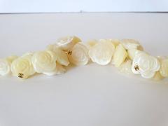 Chanel Camellia Floral Resin Tie On Necklace