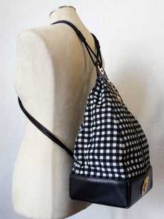 Rare 1990s Versace Medusa Gingham Backpak