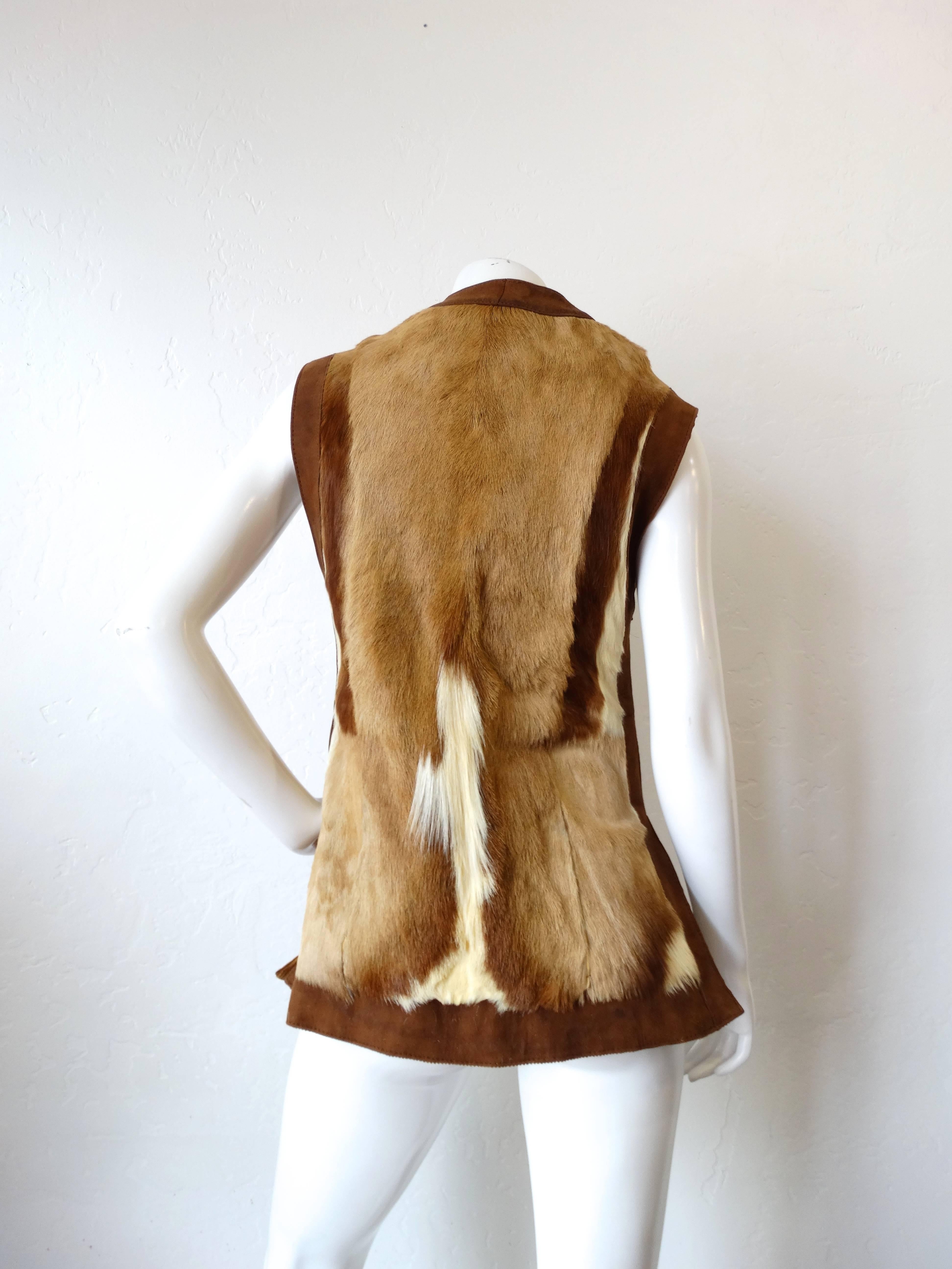 Funky 1970s Reversible Goat Fur Vest In Excellent Condition In Scottsdale, AZ