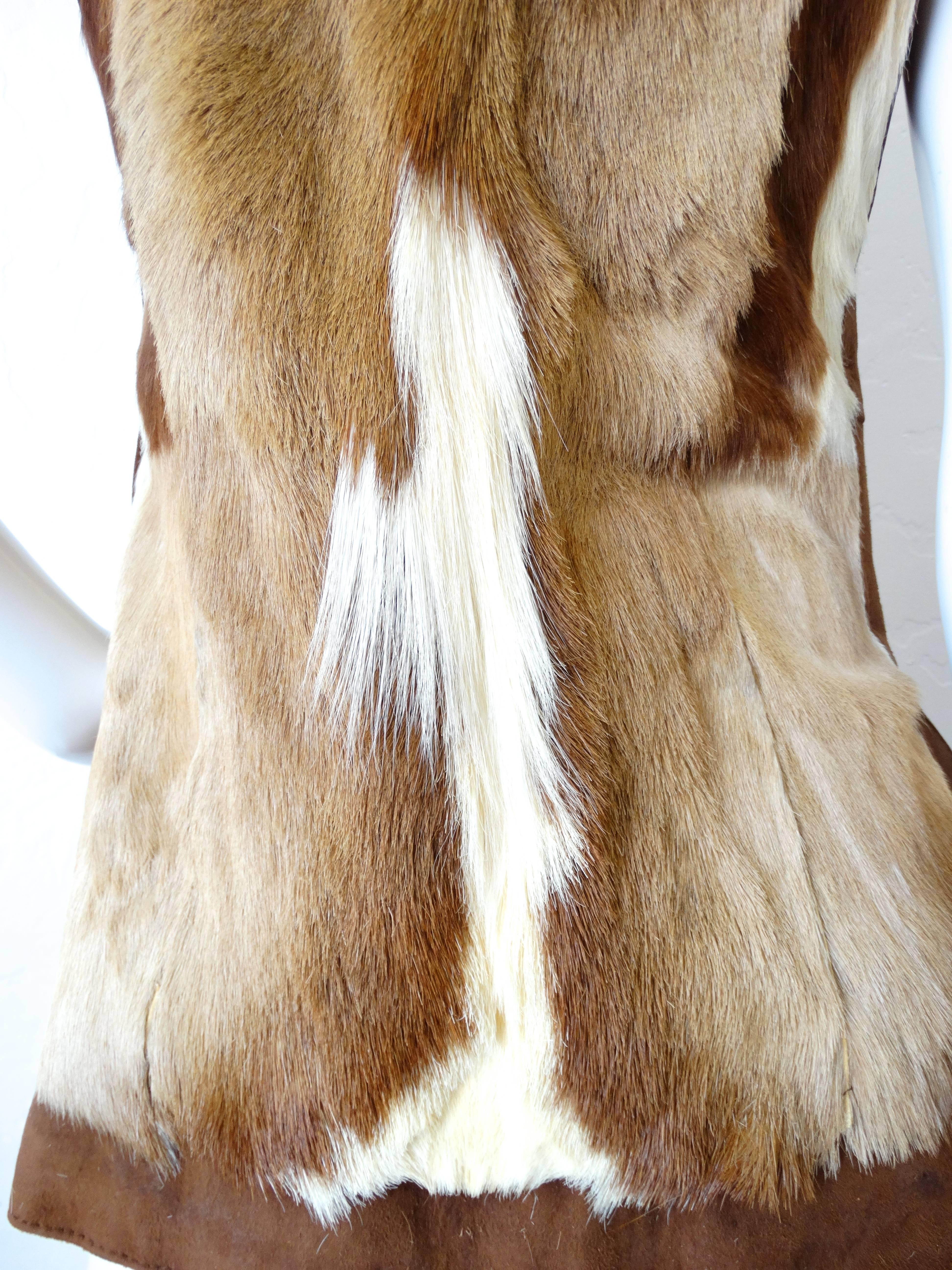 Funky 1970s Reversible Goat Fur Vest 2
