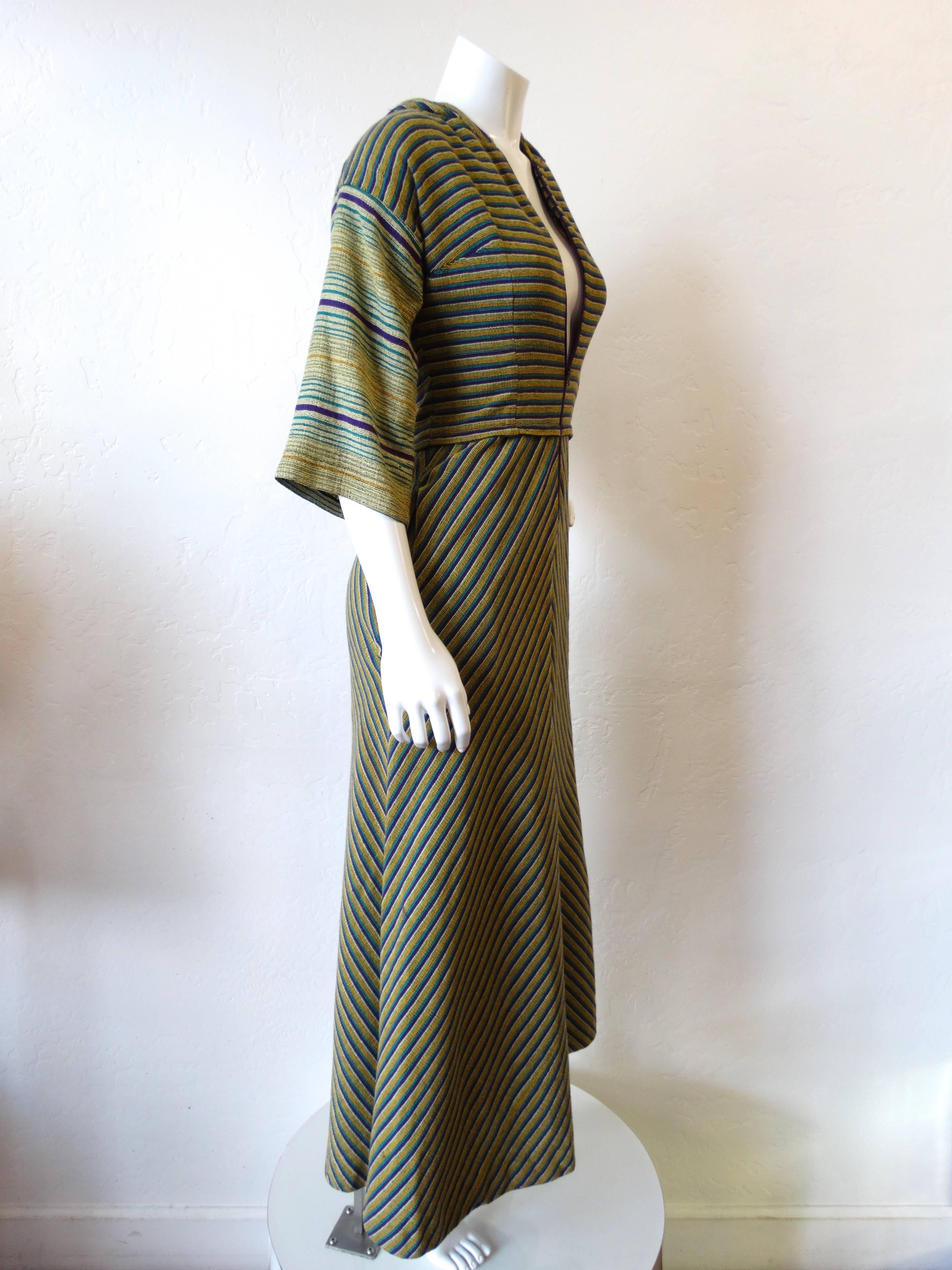 1970s Rikma Zip-Up Striped Dress In Excellent Condition In Scottsdale, AZ