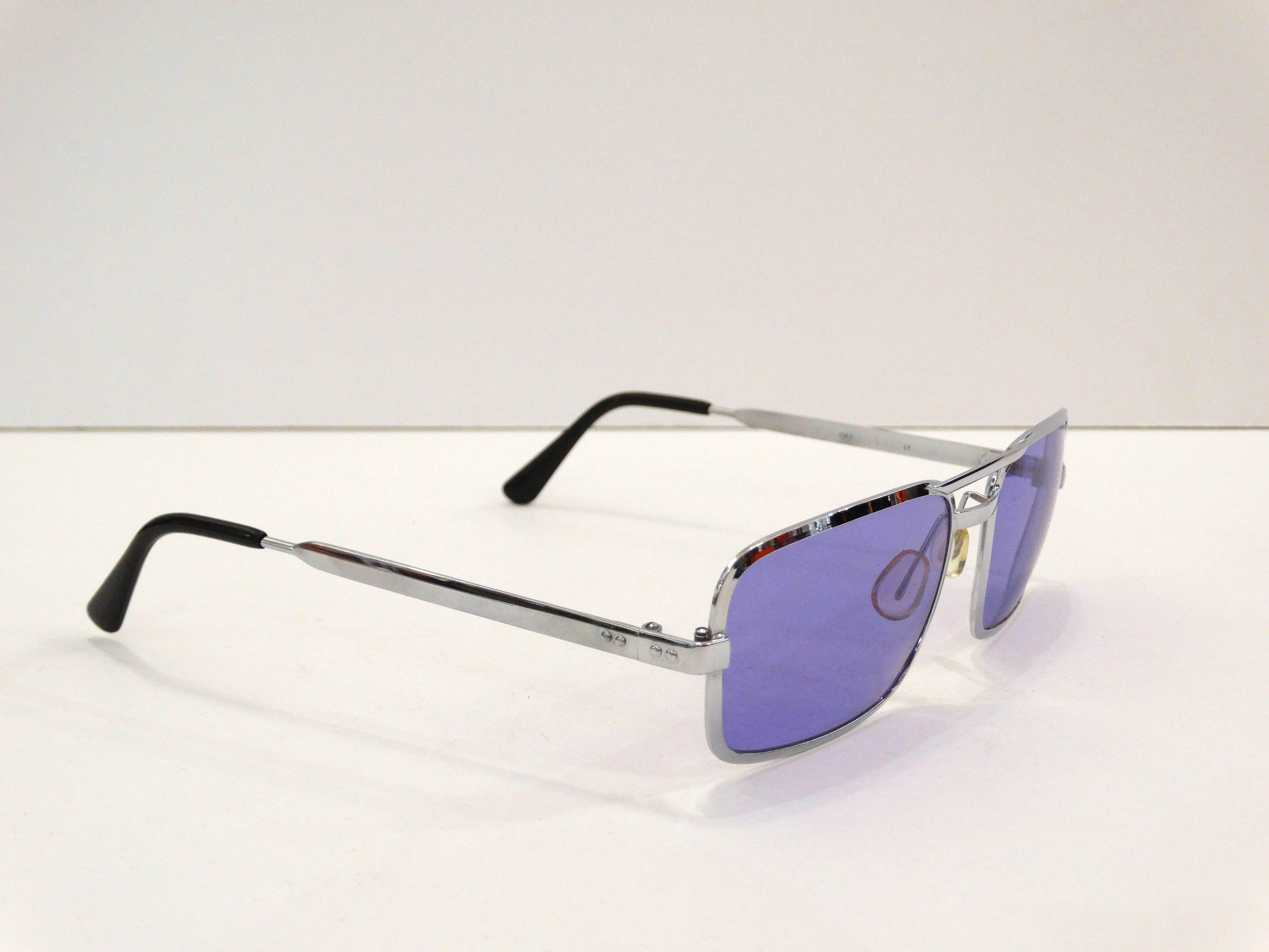 Women's 1990s Violet Colored Sunglasses 