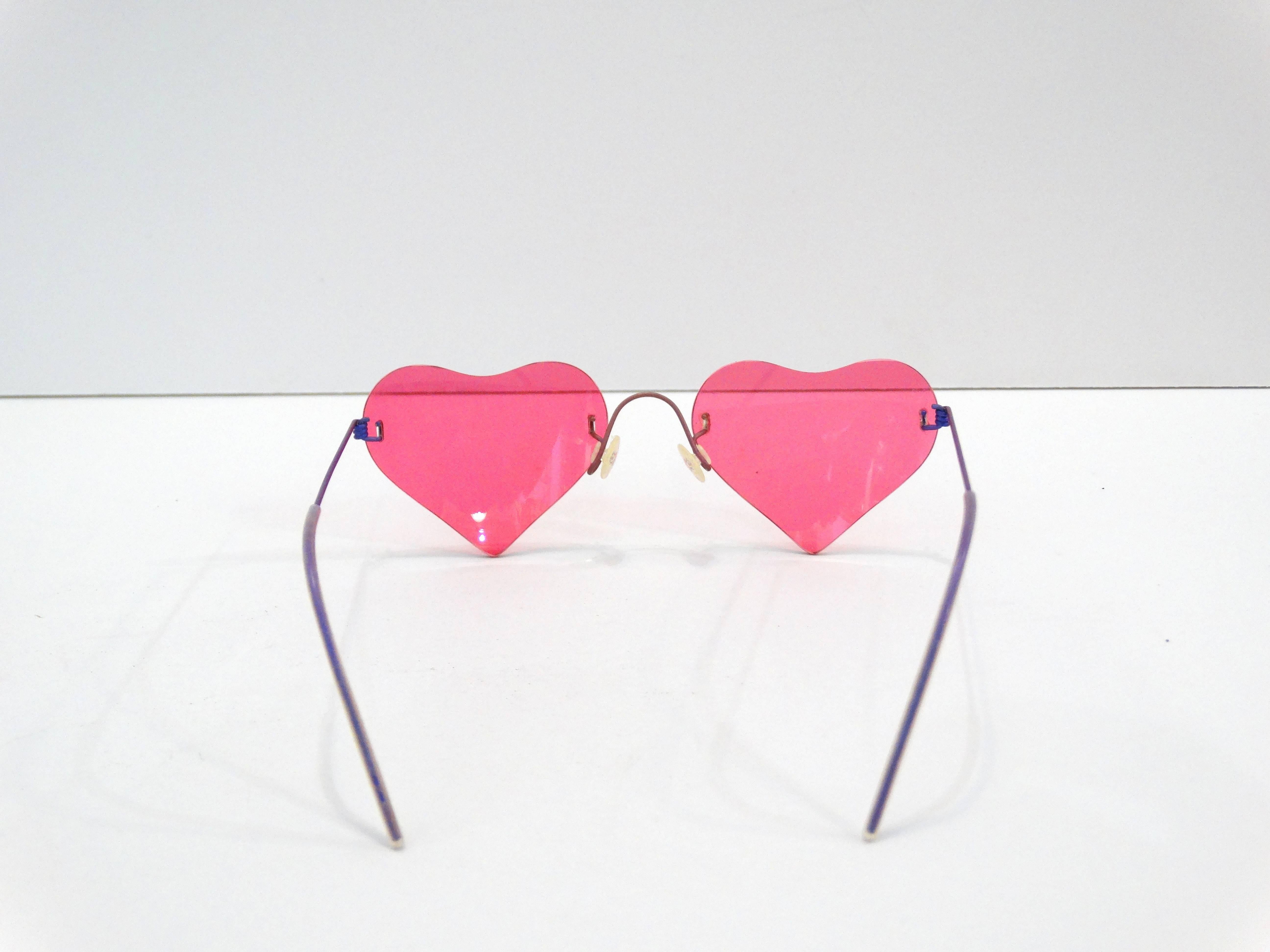 Red Lindberg Eyewear Lolita Heart Shaped Sunglasses