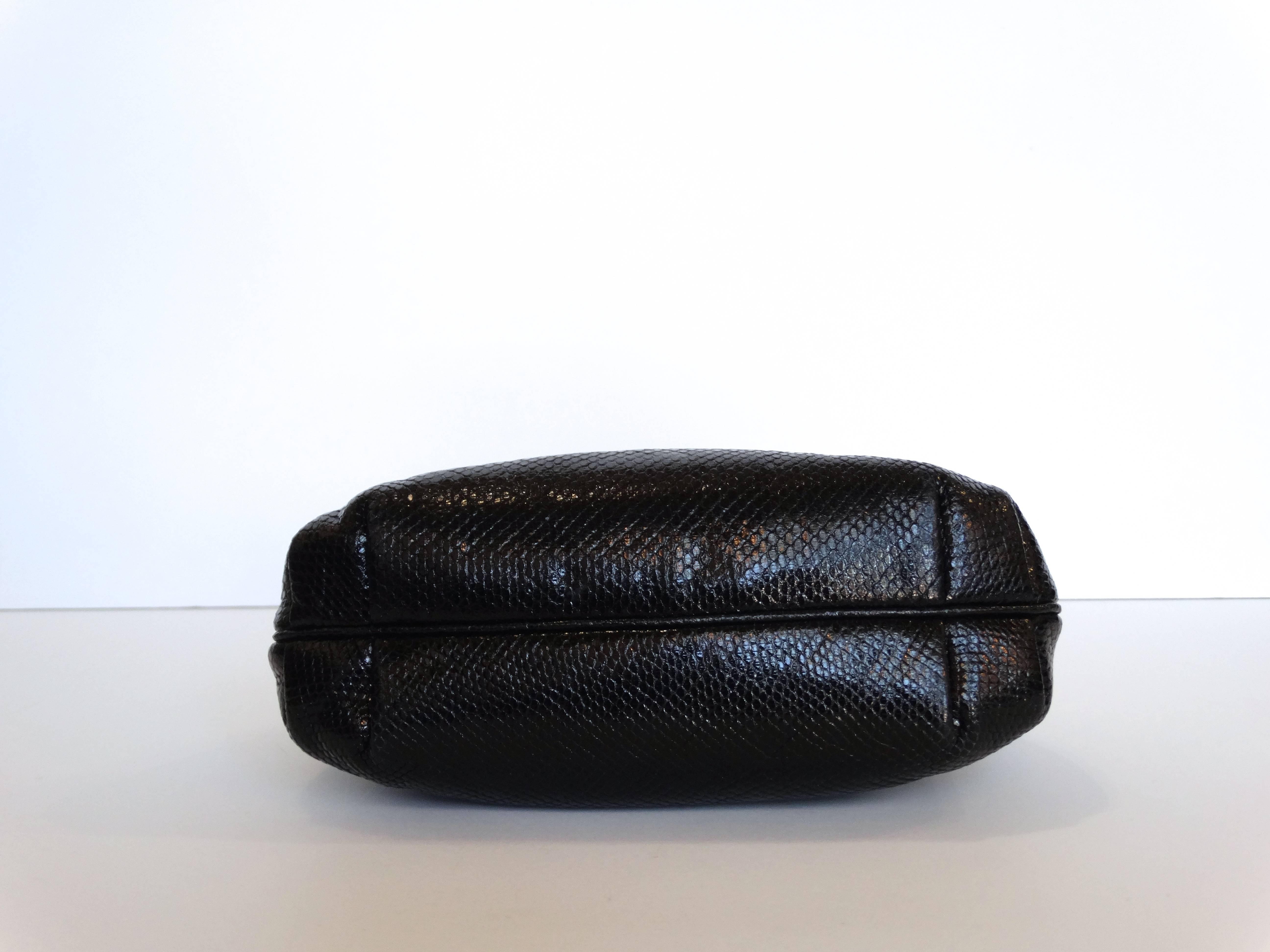 1980s Finesse La Model Snakeskin Convertible Clutch  In Excellent Condition In Scottsdale, AZ