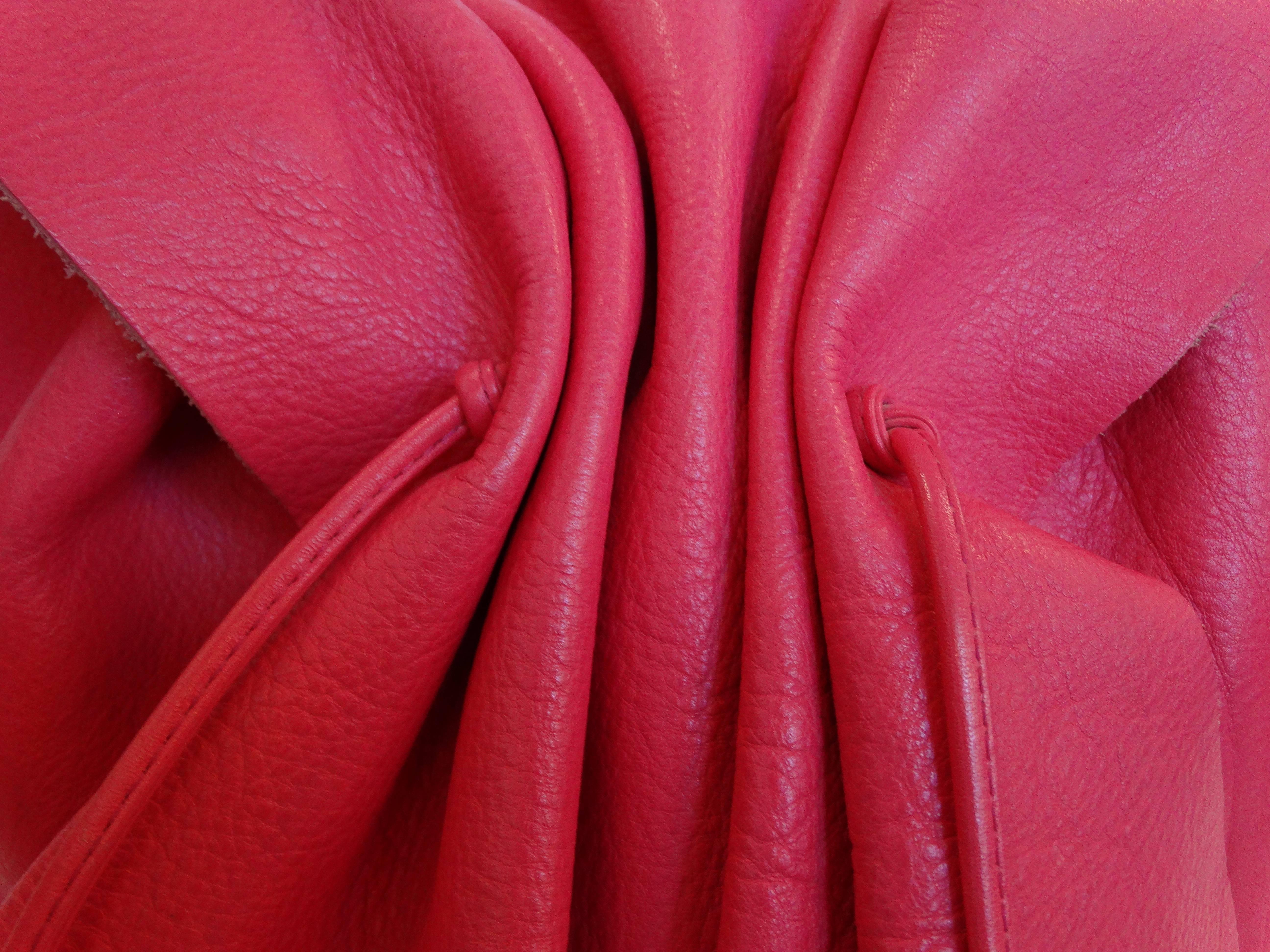 Bubblegum Pink Carlos Falchi Cinched Shoulder Bag 2