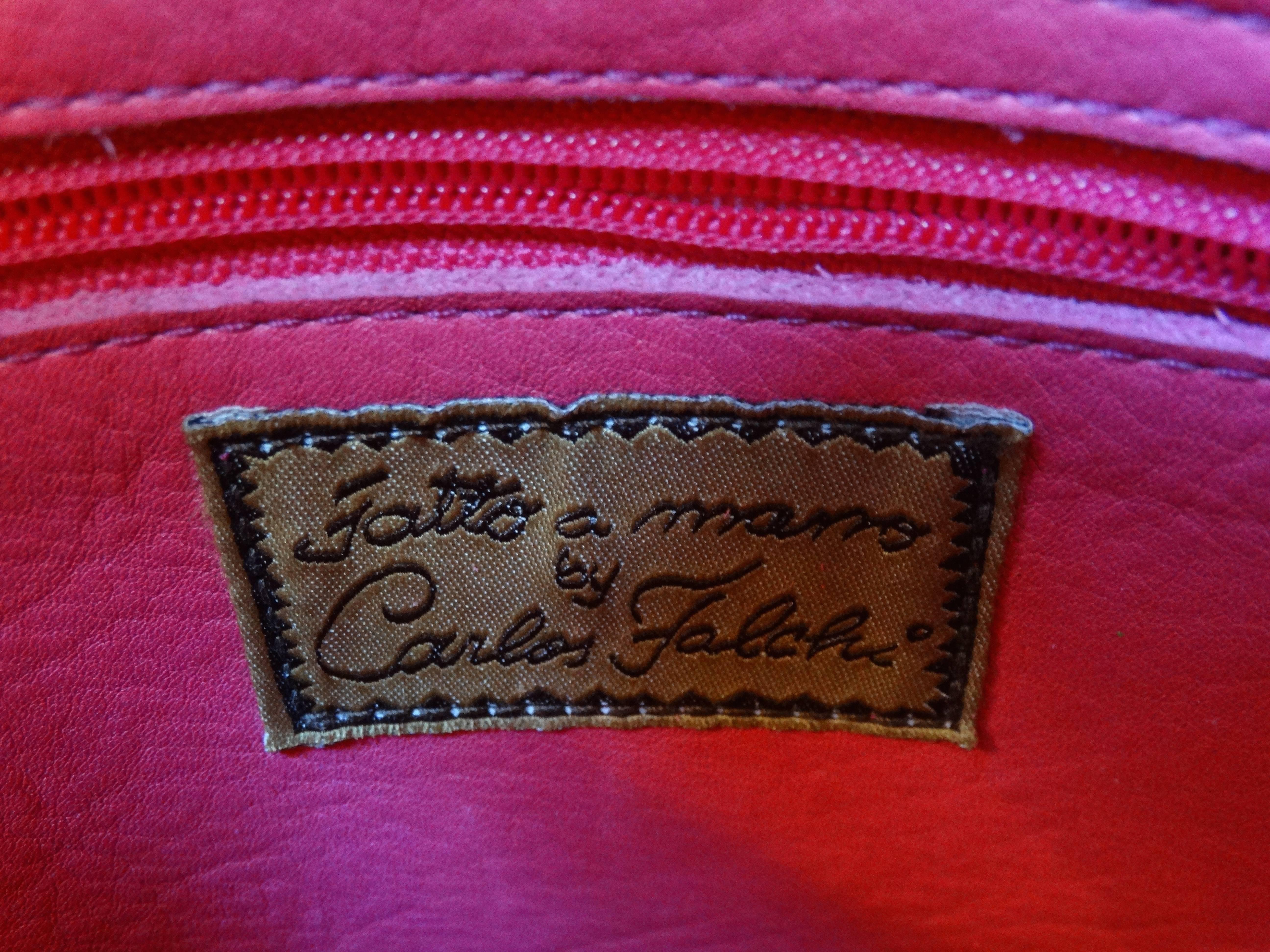 Bubblegum Pink Carlos Falchi Cinched Shoulder Bag 4