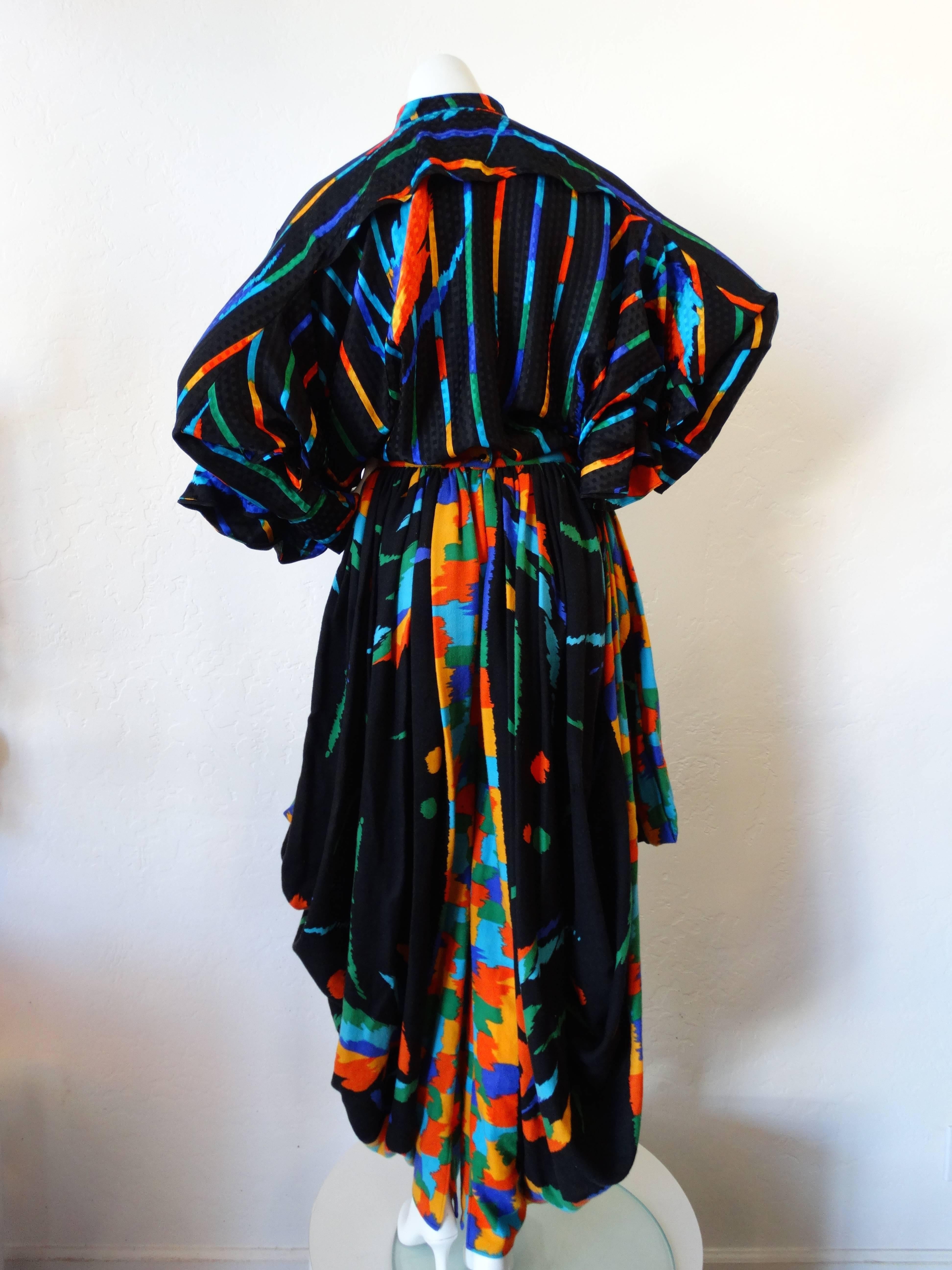 Women's Rare 1980s Fong Leng Multi Color Pant Set