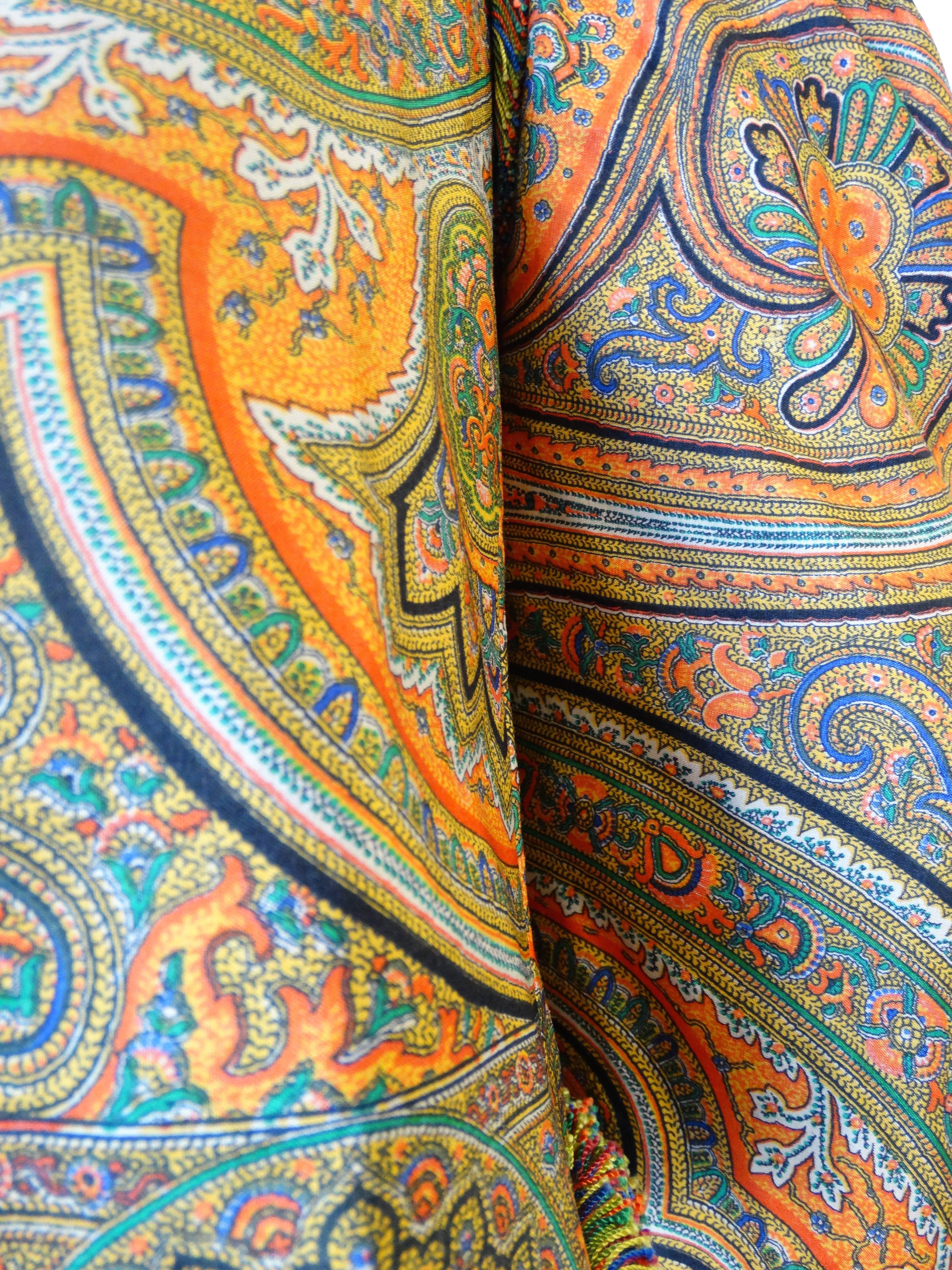 1970s Muriel Grateau Paisley Puff Sleeve Jacket 3