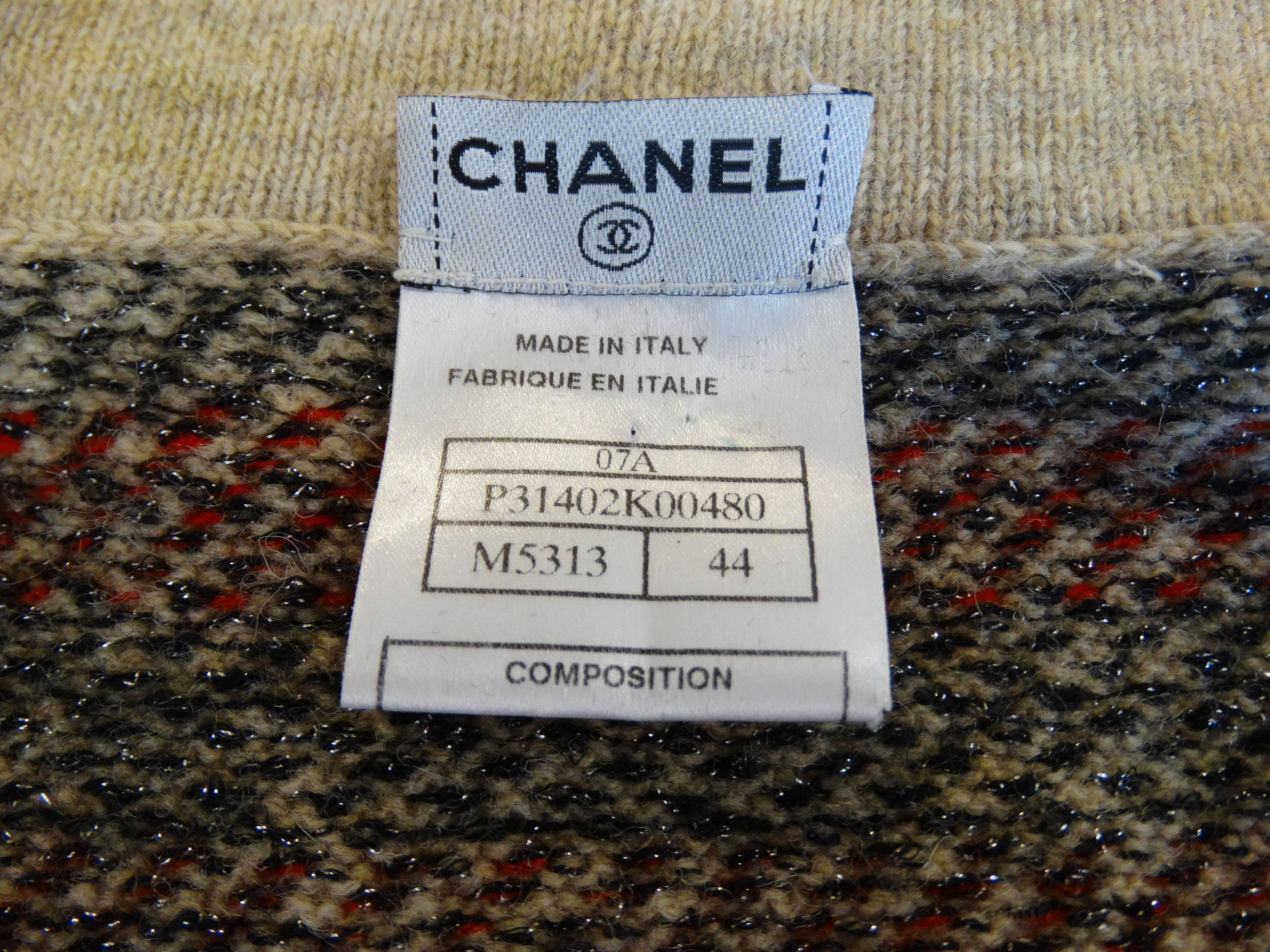 2007 Chanel Striped Oversized Cardigan  In Excellent Condition In Scottsdale, AZ