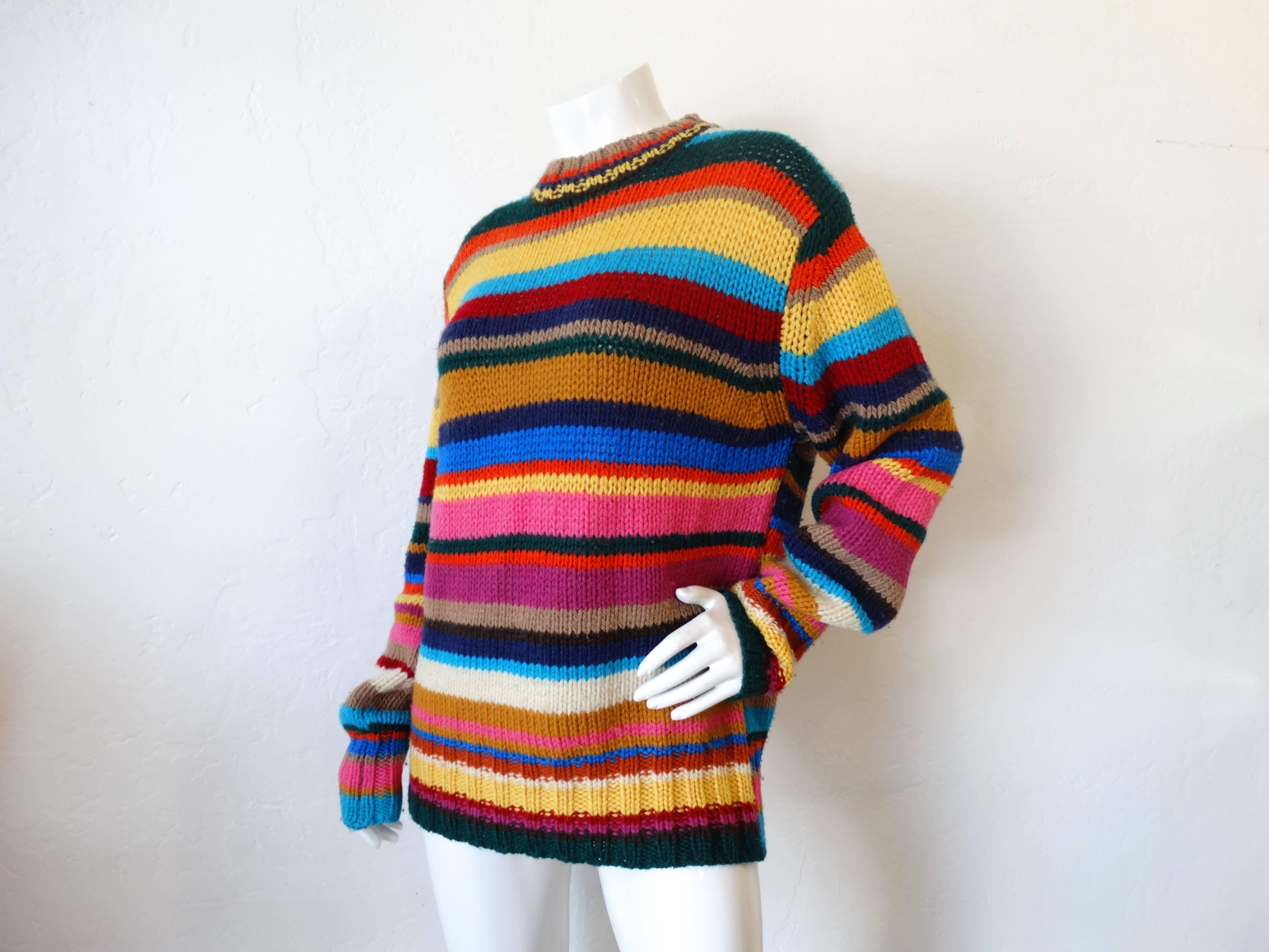 designer striped sweater