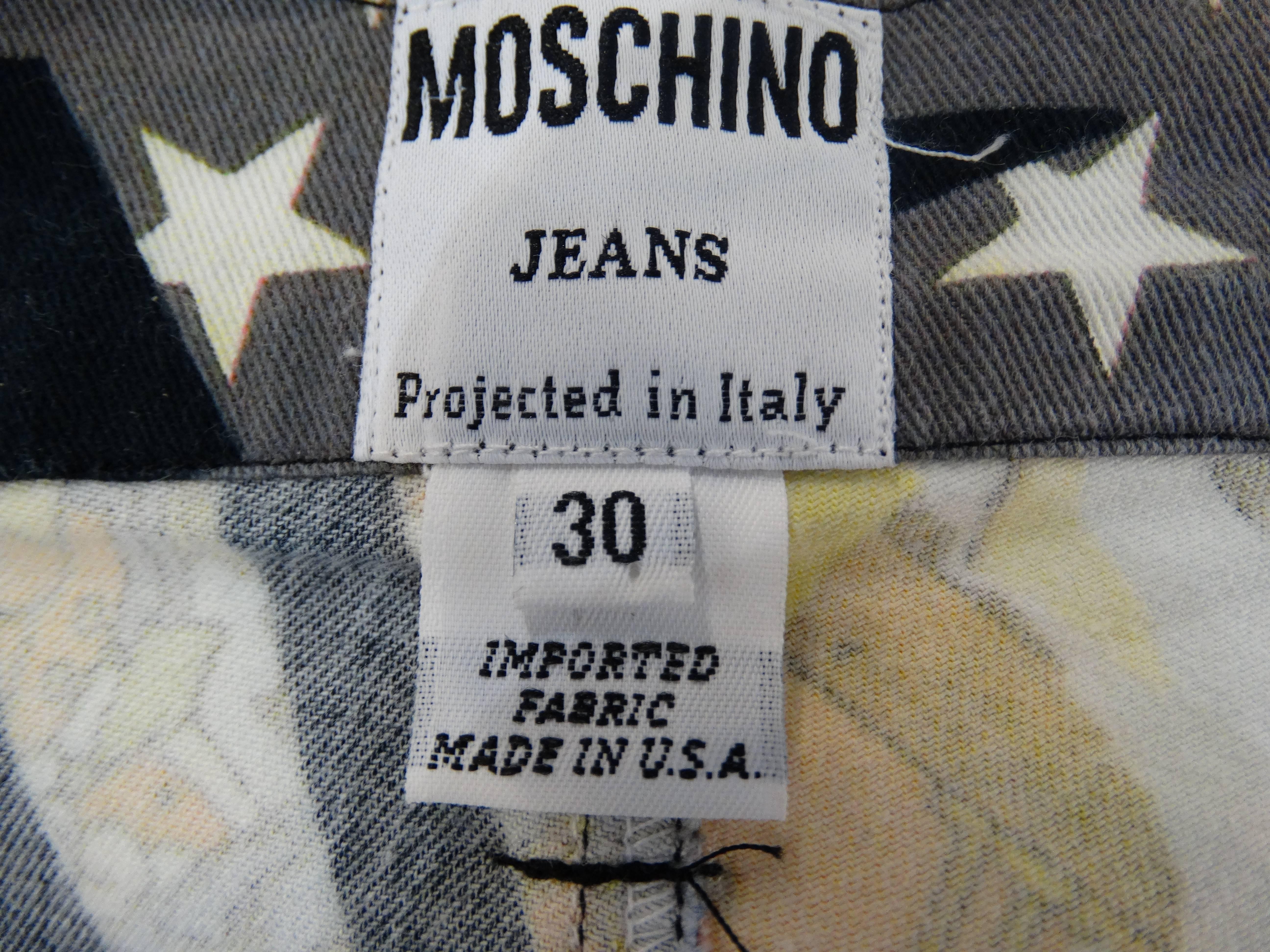 1990s Moschino Graffiti Pop Art Jeans 1
