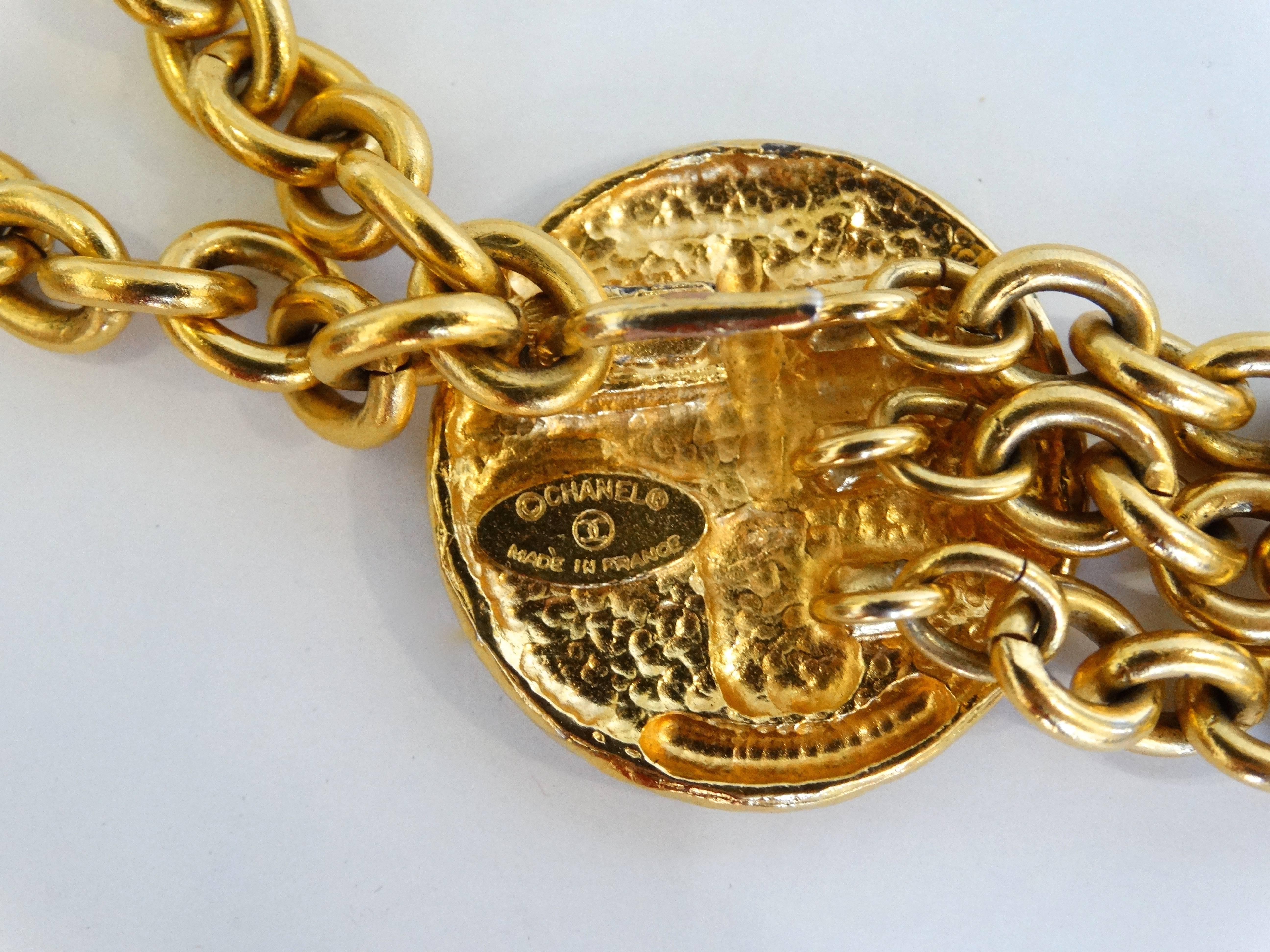 1980s Chanel Medallion Chain Necklace Belt 2