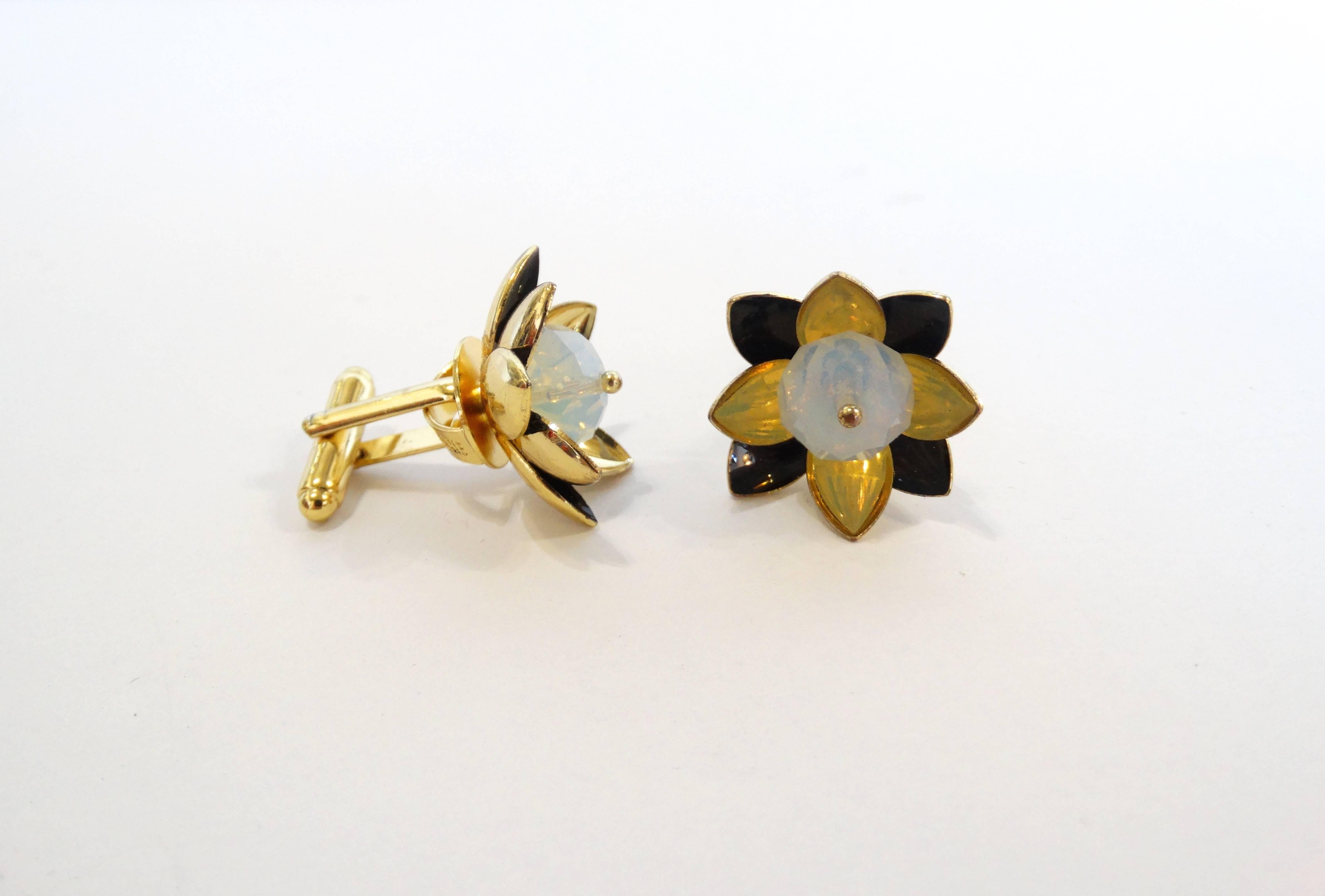 Anne Fontaine Flower Cufflinks 1