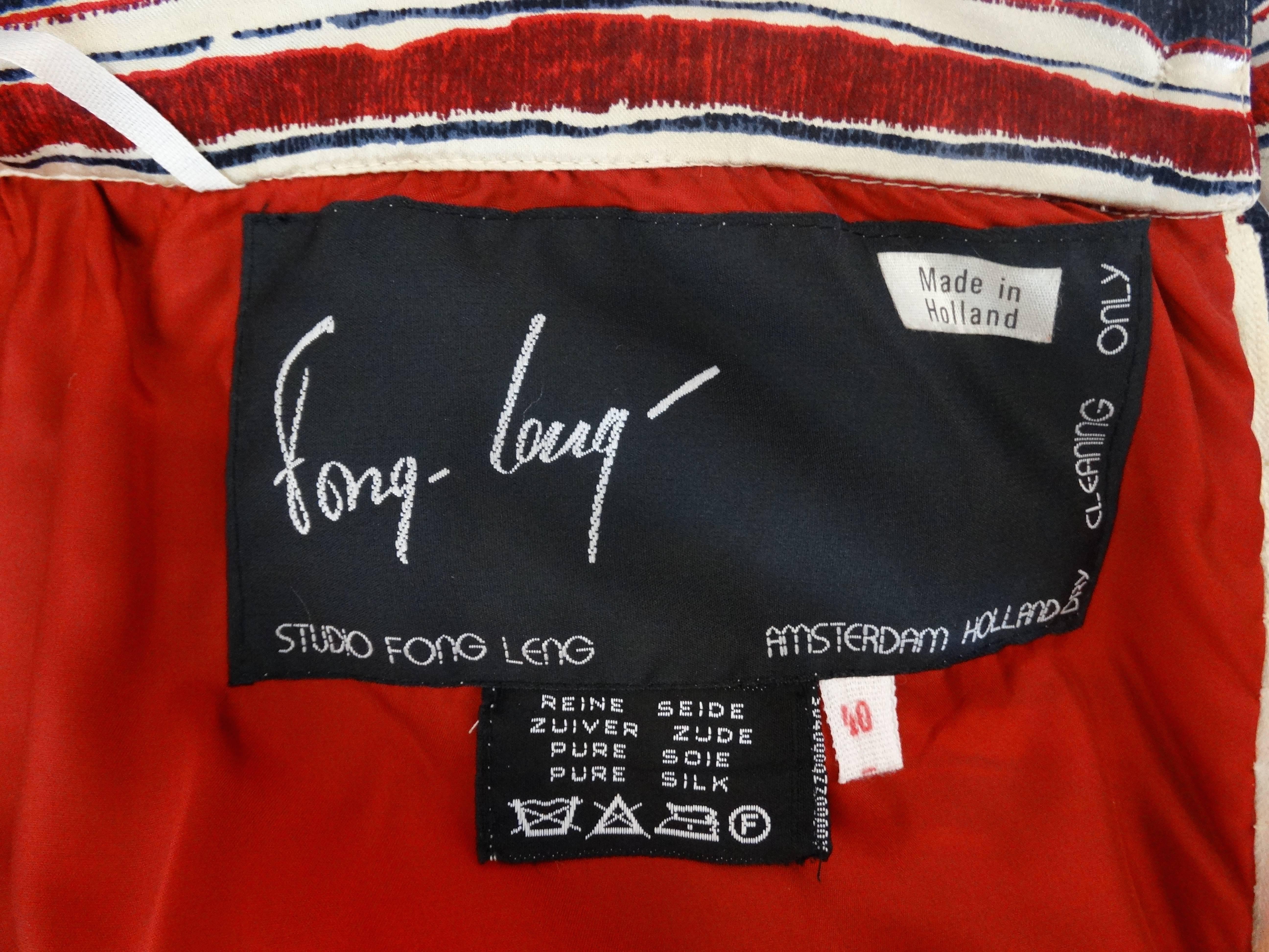 Rare 1980s Fong Leng Mixed Print Silk Set 3