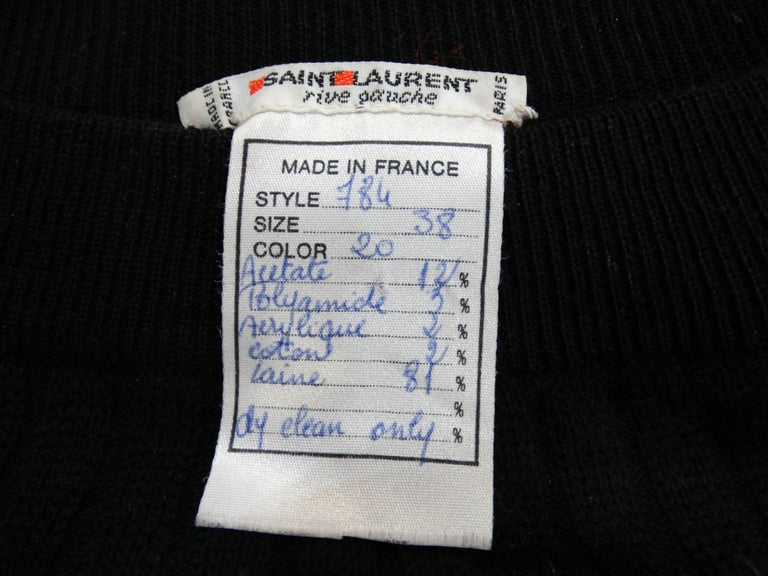 Women's 1970s Saint Laurent Sequin Sleeve Sweater