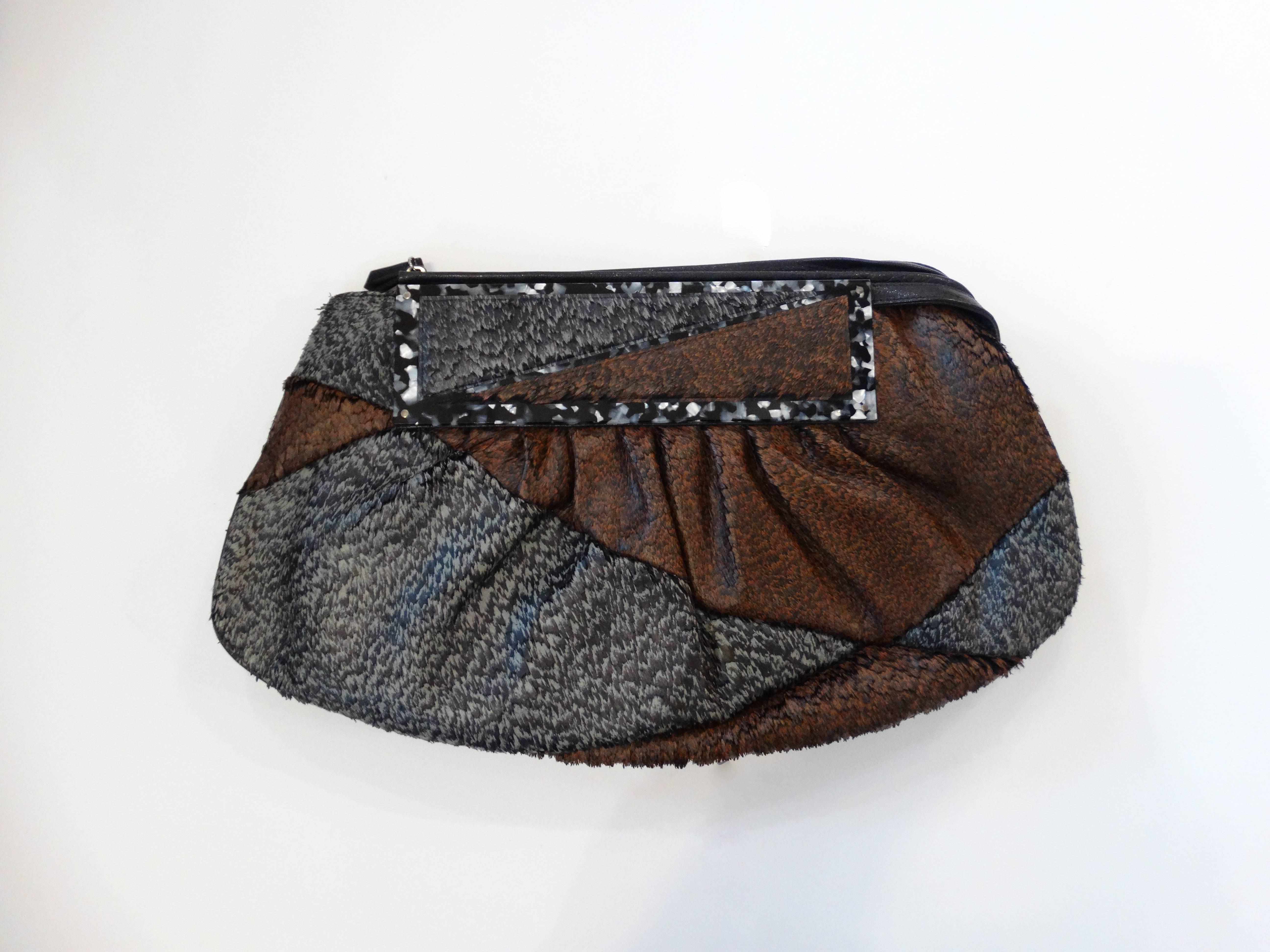 Fendi Borsa Pochette To You Snakeskin Hobo Bag In Excellent Condition In Scottsdale, AZ