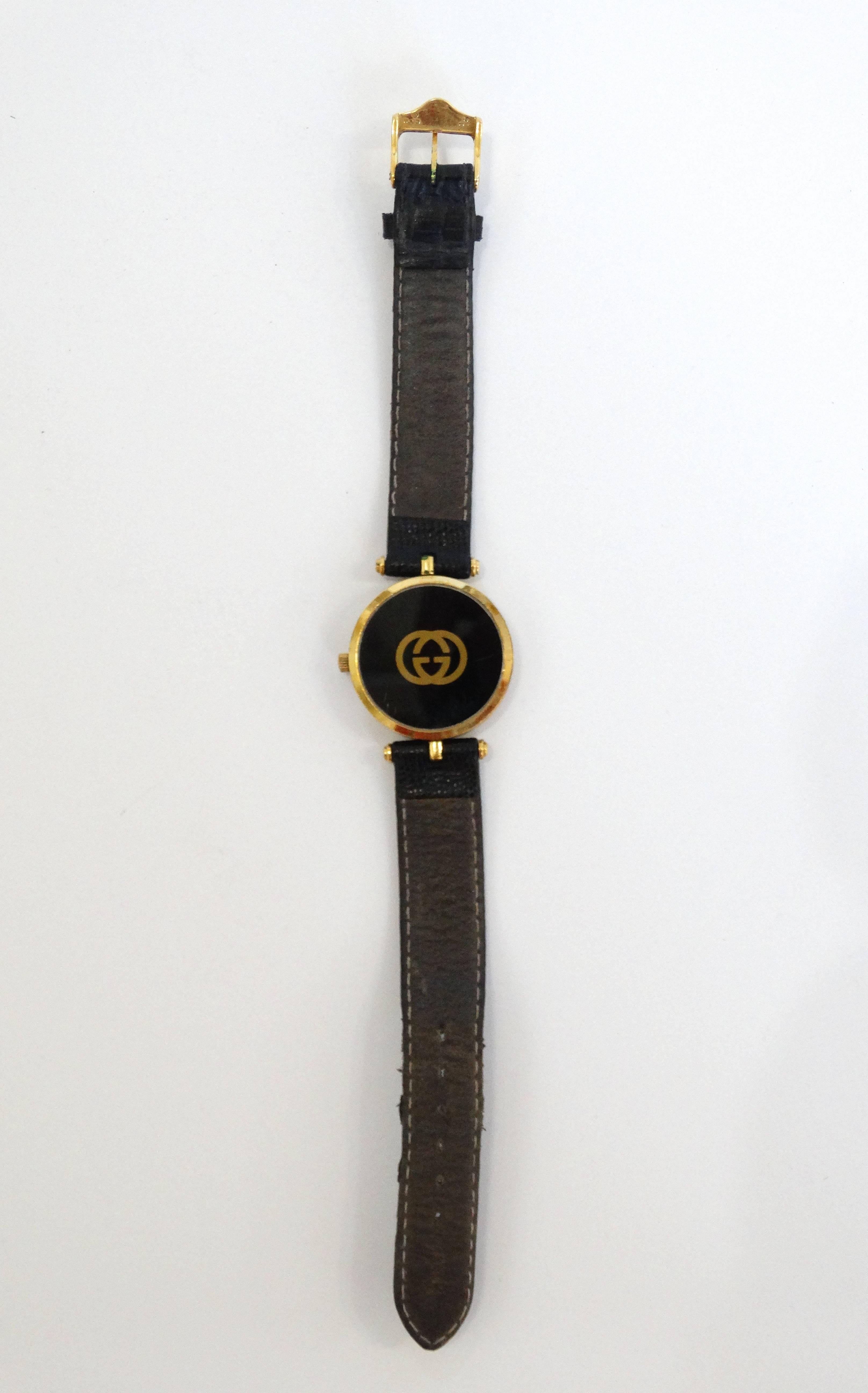 Women's 1980s Gucci Leather Ladies Watch