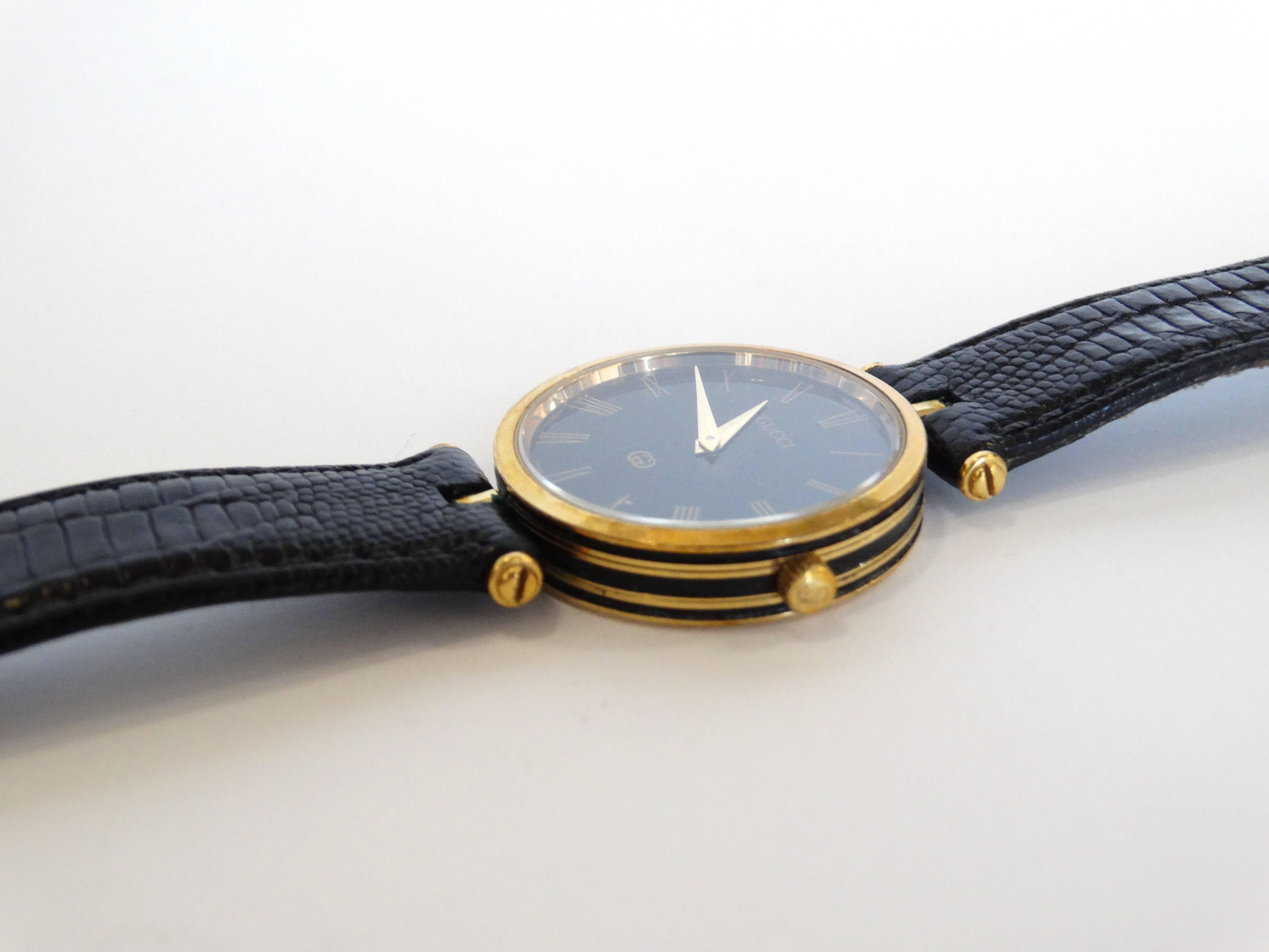 1980s Gucci Leather Ladies Watch 1