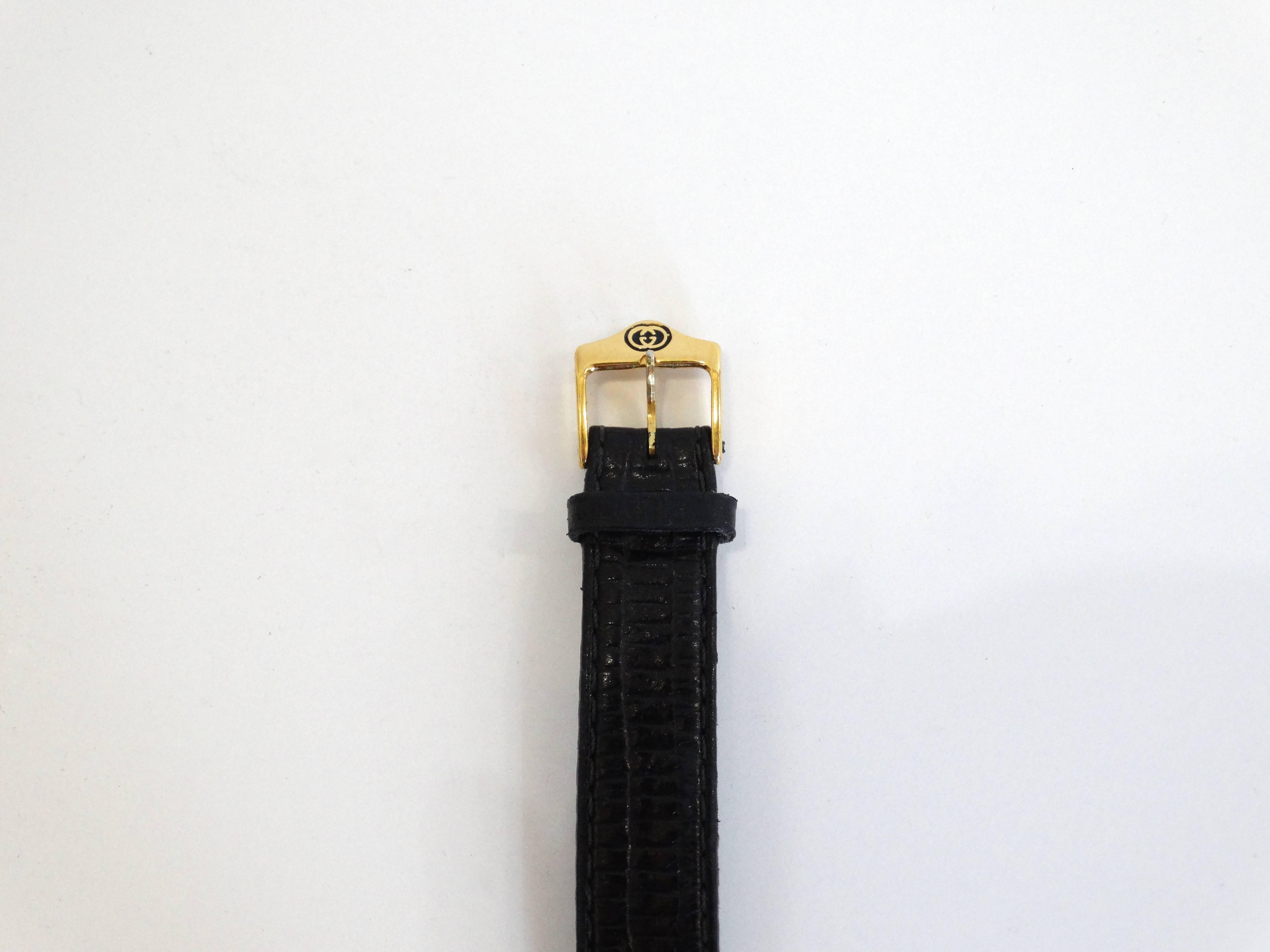 1980s Gucci Leather Ladies Watch 3