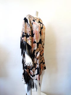 1990s Chloe Fringe Floral Mini Dress