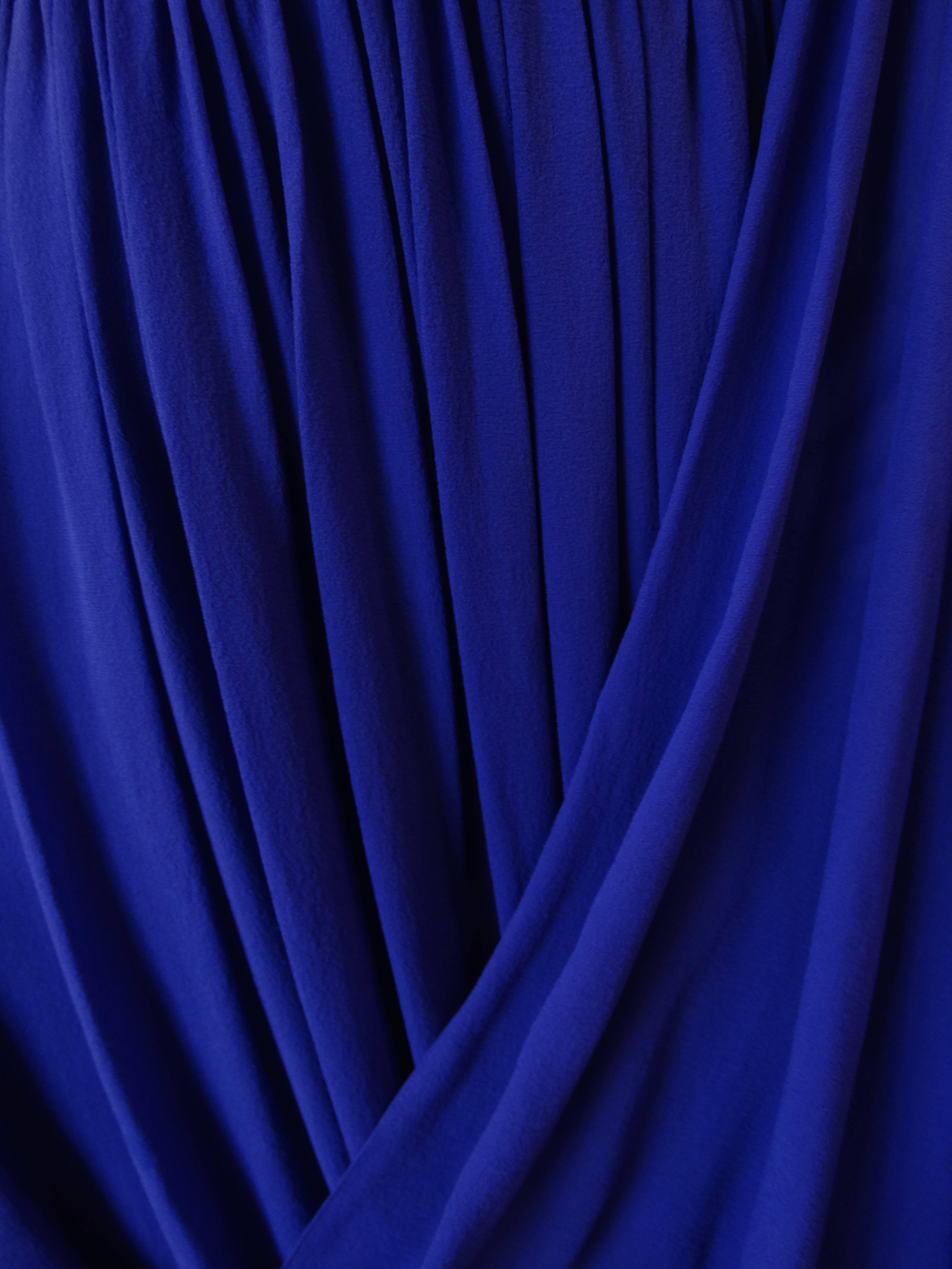 Women's Temperley True Blue Grecian One Shoulder Dress