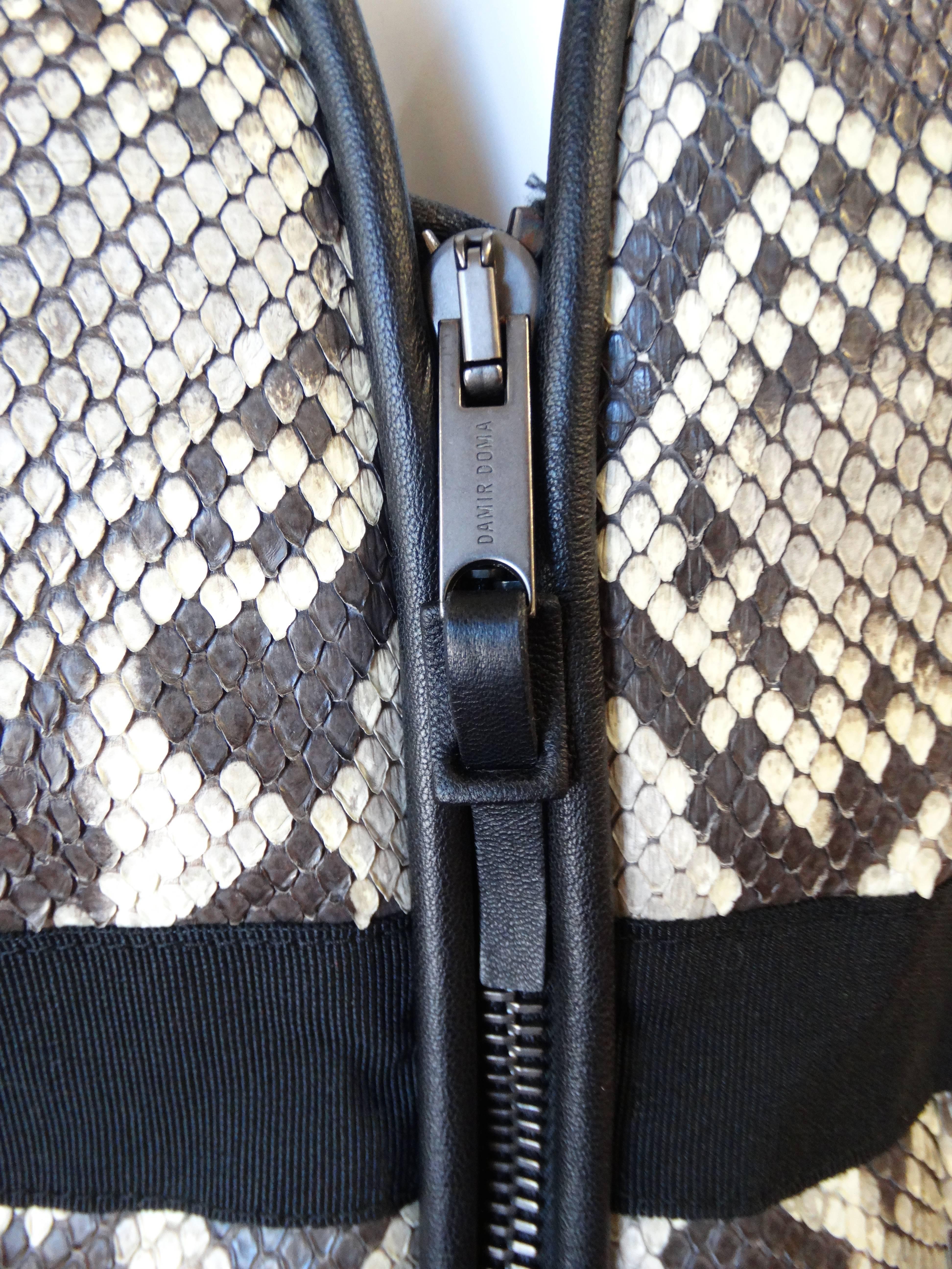 Damir Doma Python Vest In Excellent Condition For Sale In Scottsdale, AZ