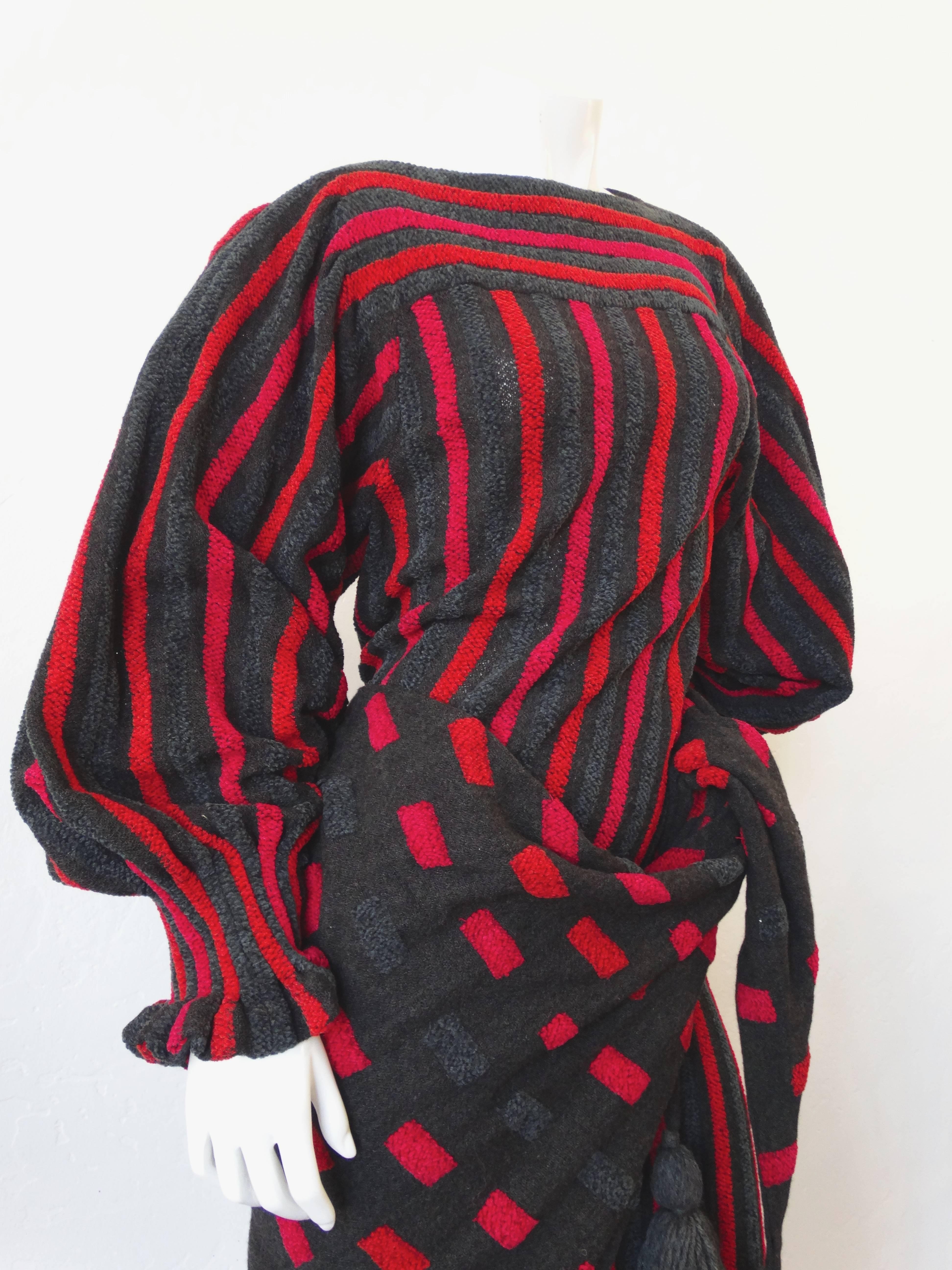 Women's 1980s Akira Isogawa Striped Knit Dress
