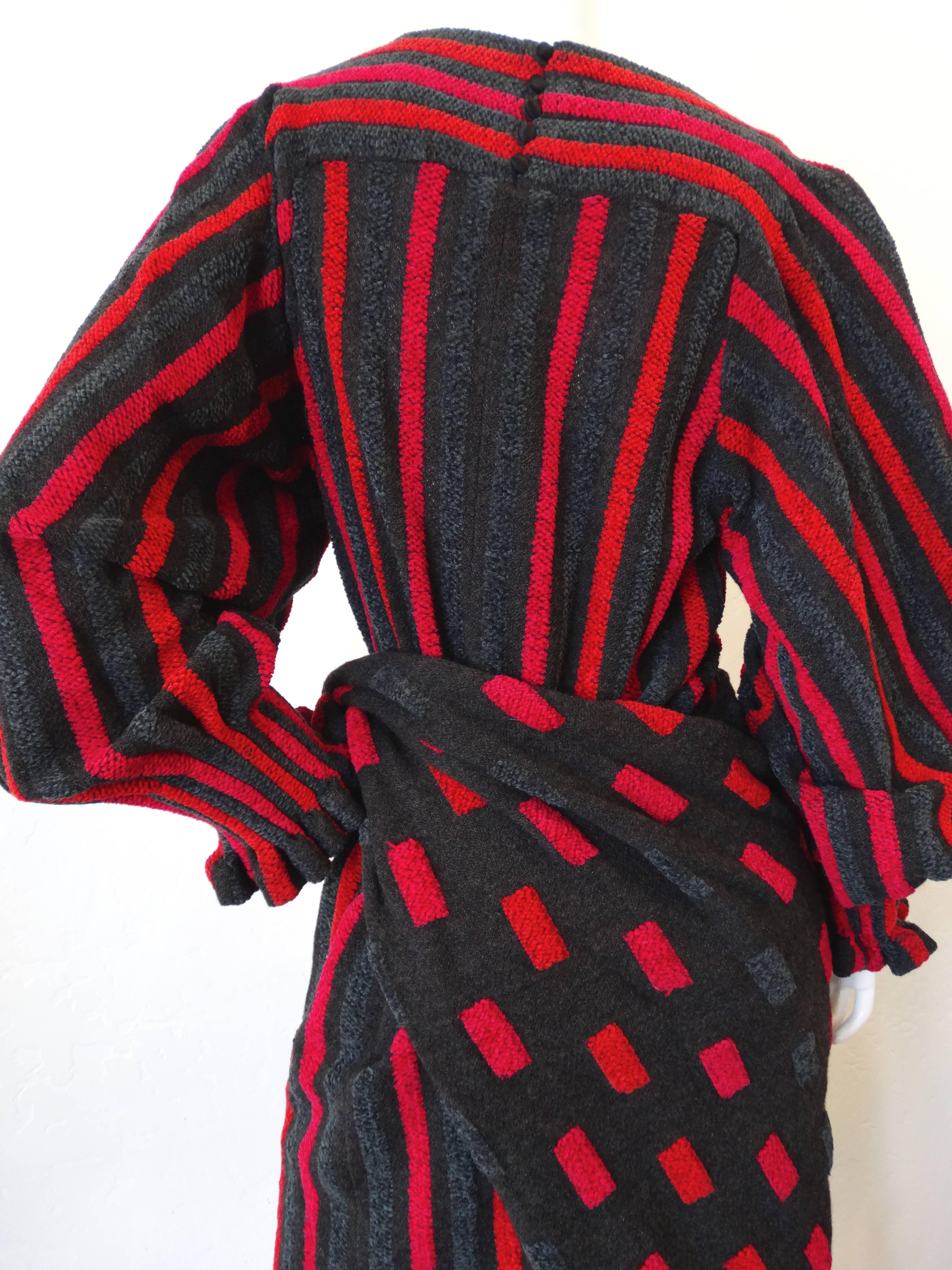 1980s Akira Isogawa Striped Knit Dress 1