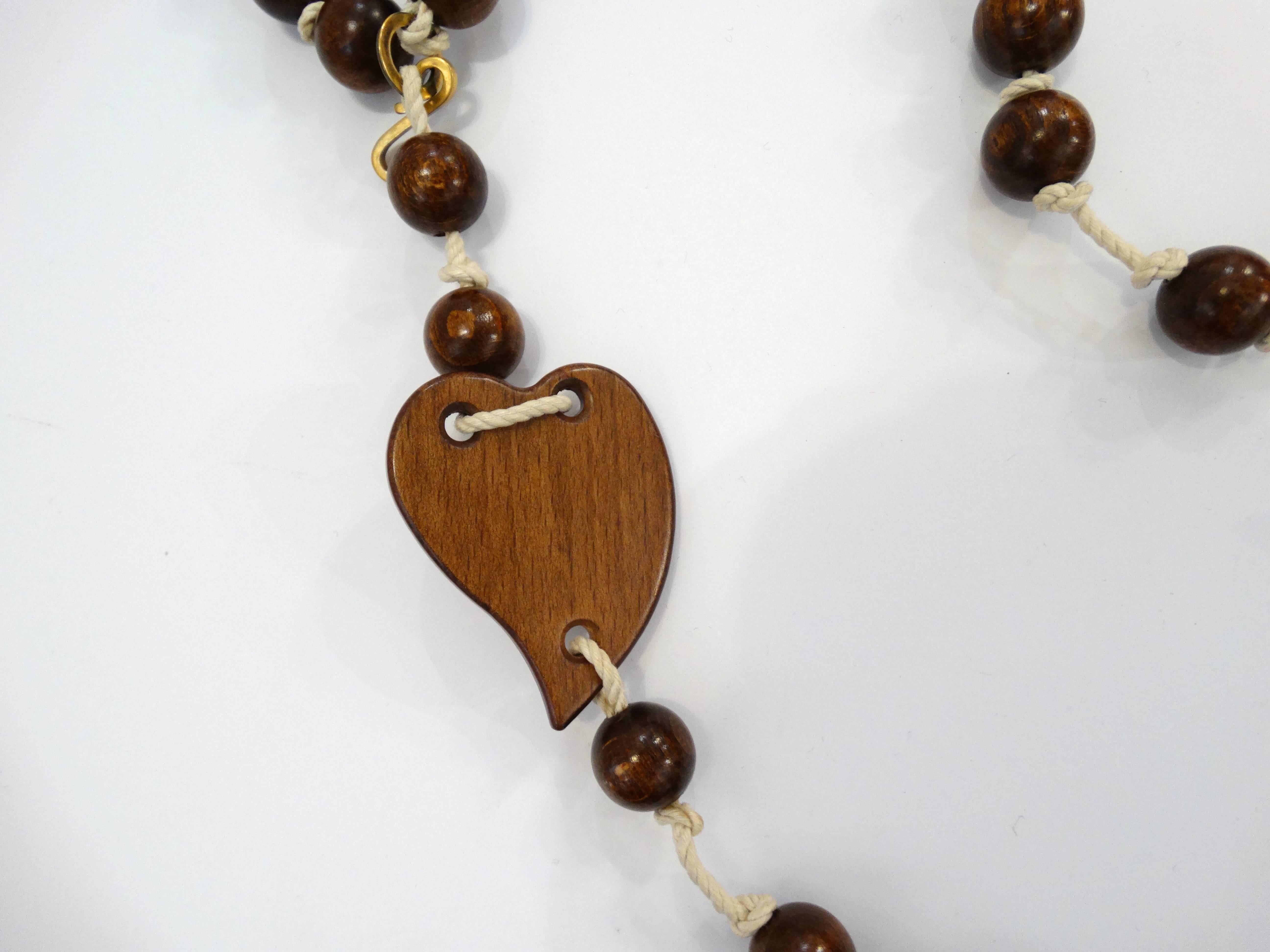 Women's or Men's Yves Saint Laurent Oversized Heart Rosary