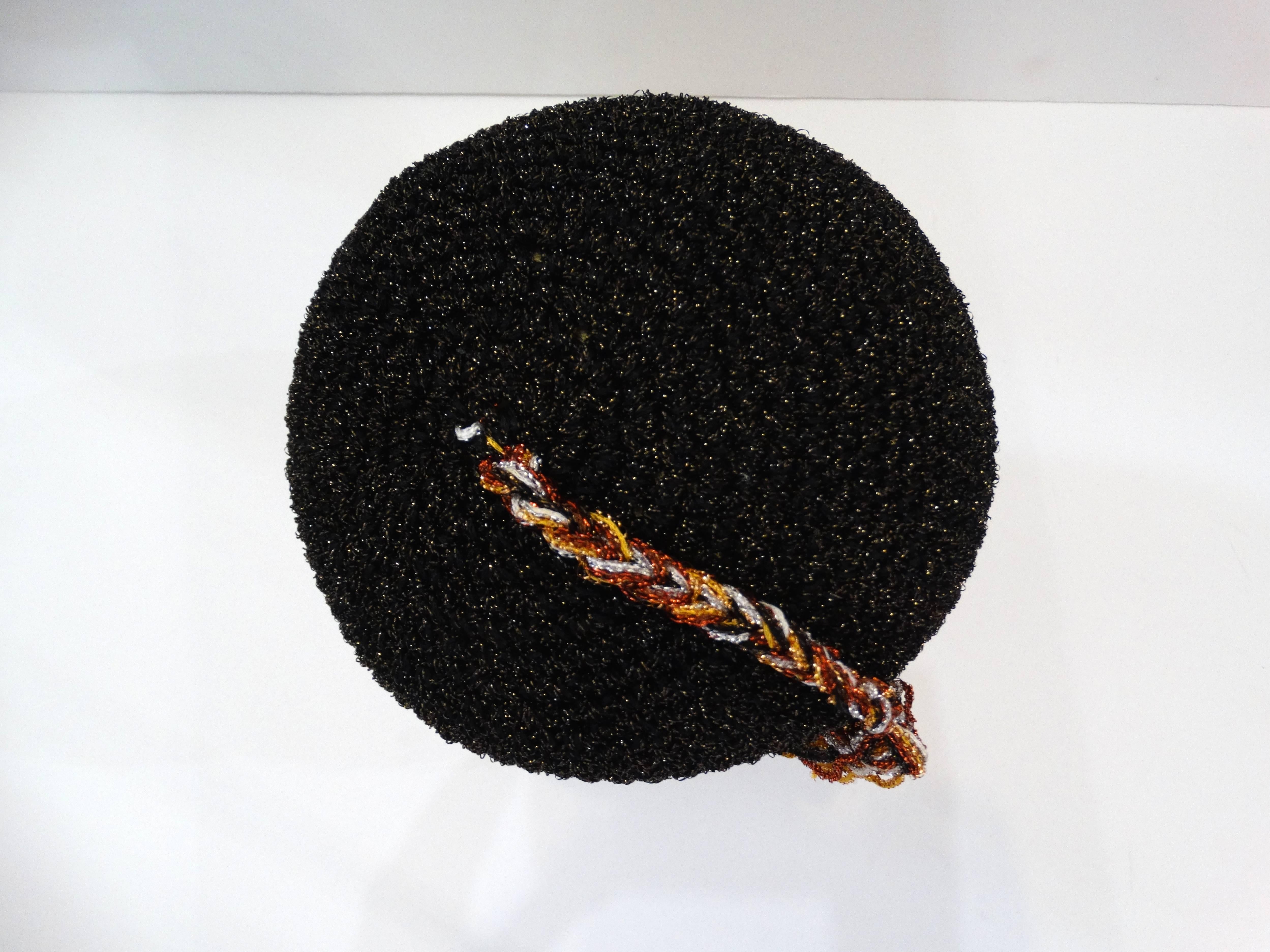 1970’s Saks Fifth Avenue Knit Tassel Skullcap  1