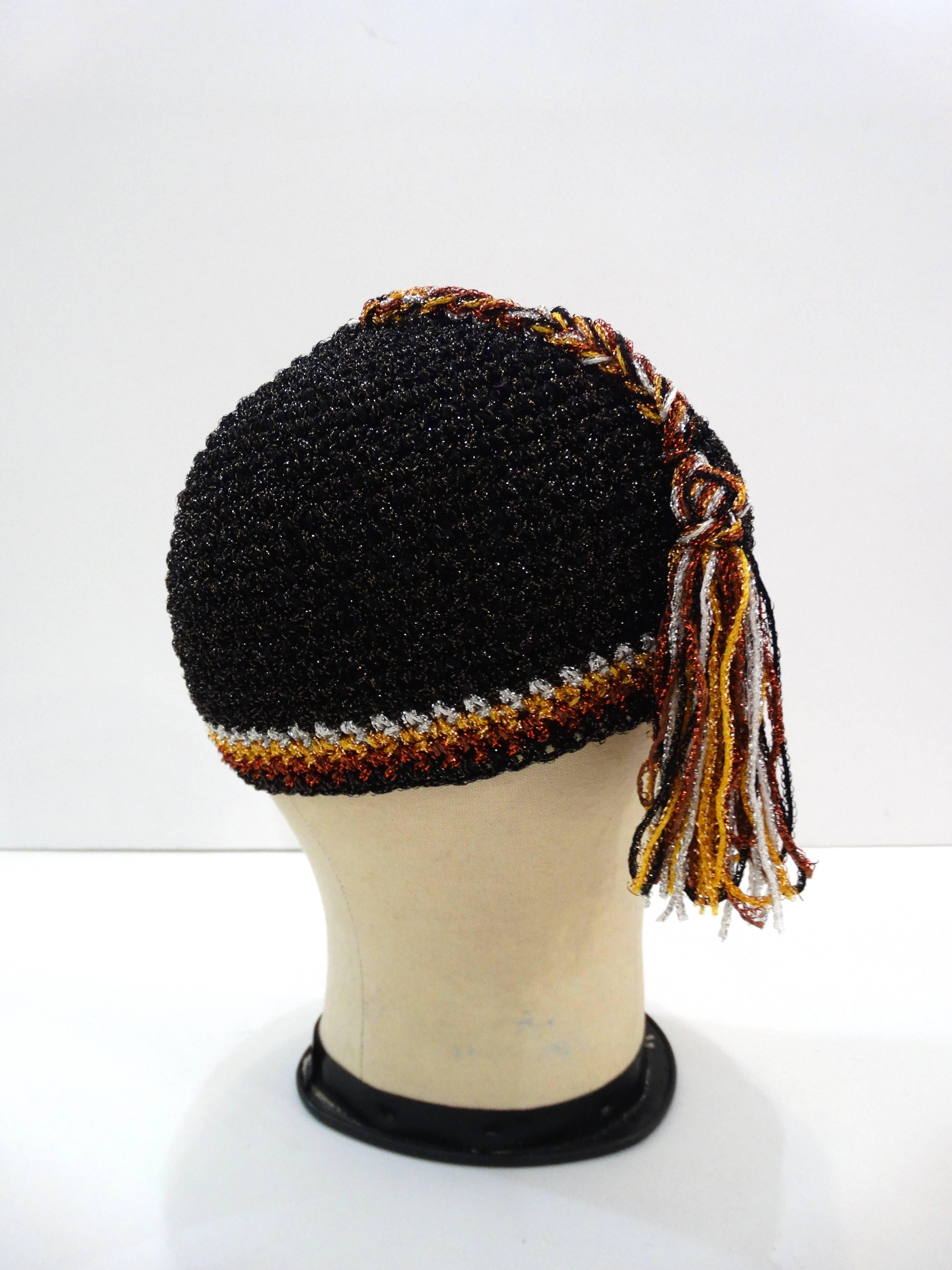 1970’s Saks Fifth Avenue Knit Tassel Skullcap  3