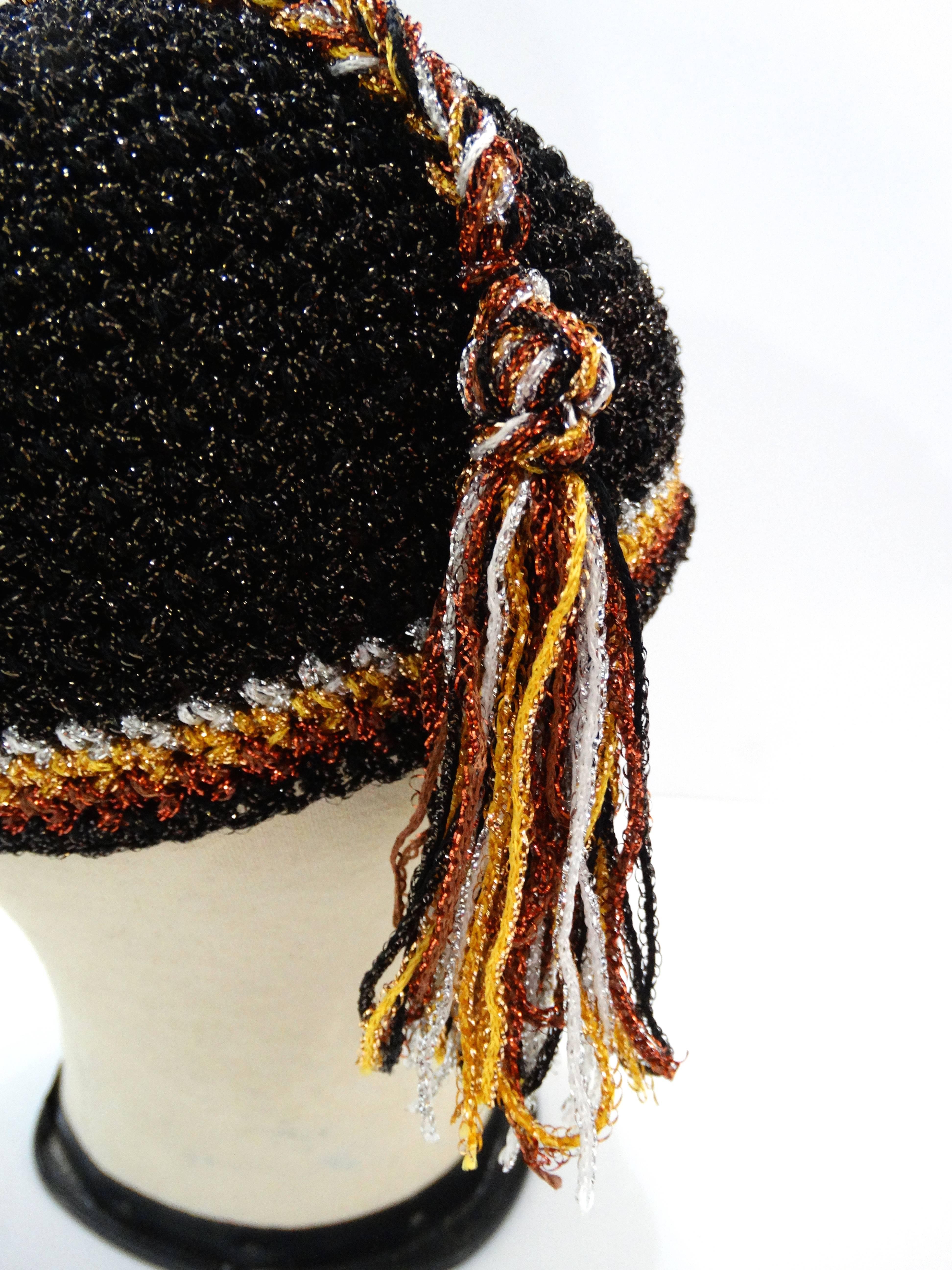 1970’s Saks Fifth Avenue Knit Tassel Skullcap  4
