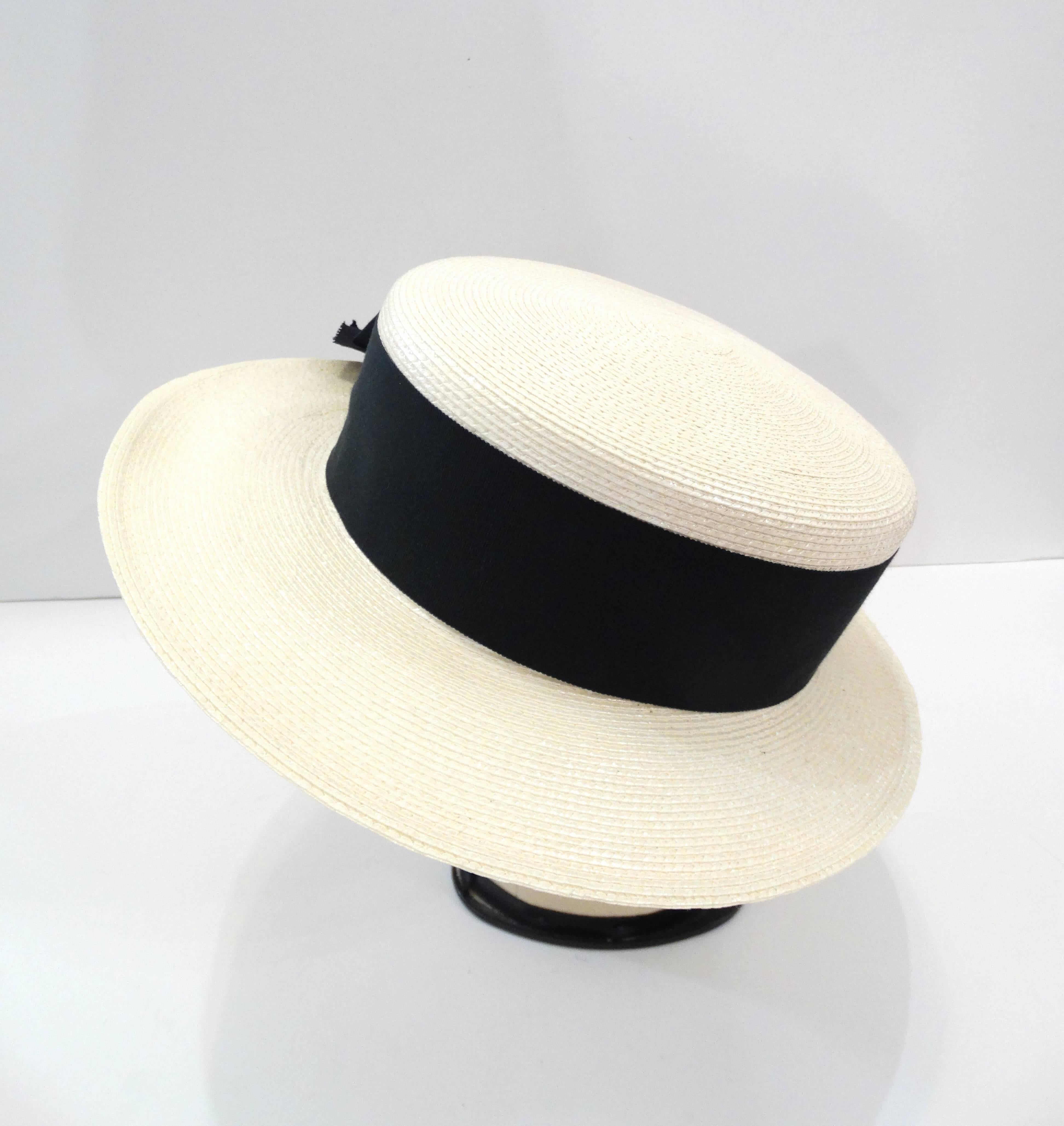 Yves Saint Laurent Boater Hat In Excellent Condition In Scottsdale, AZ