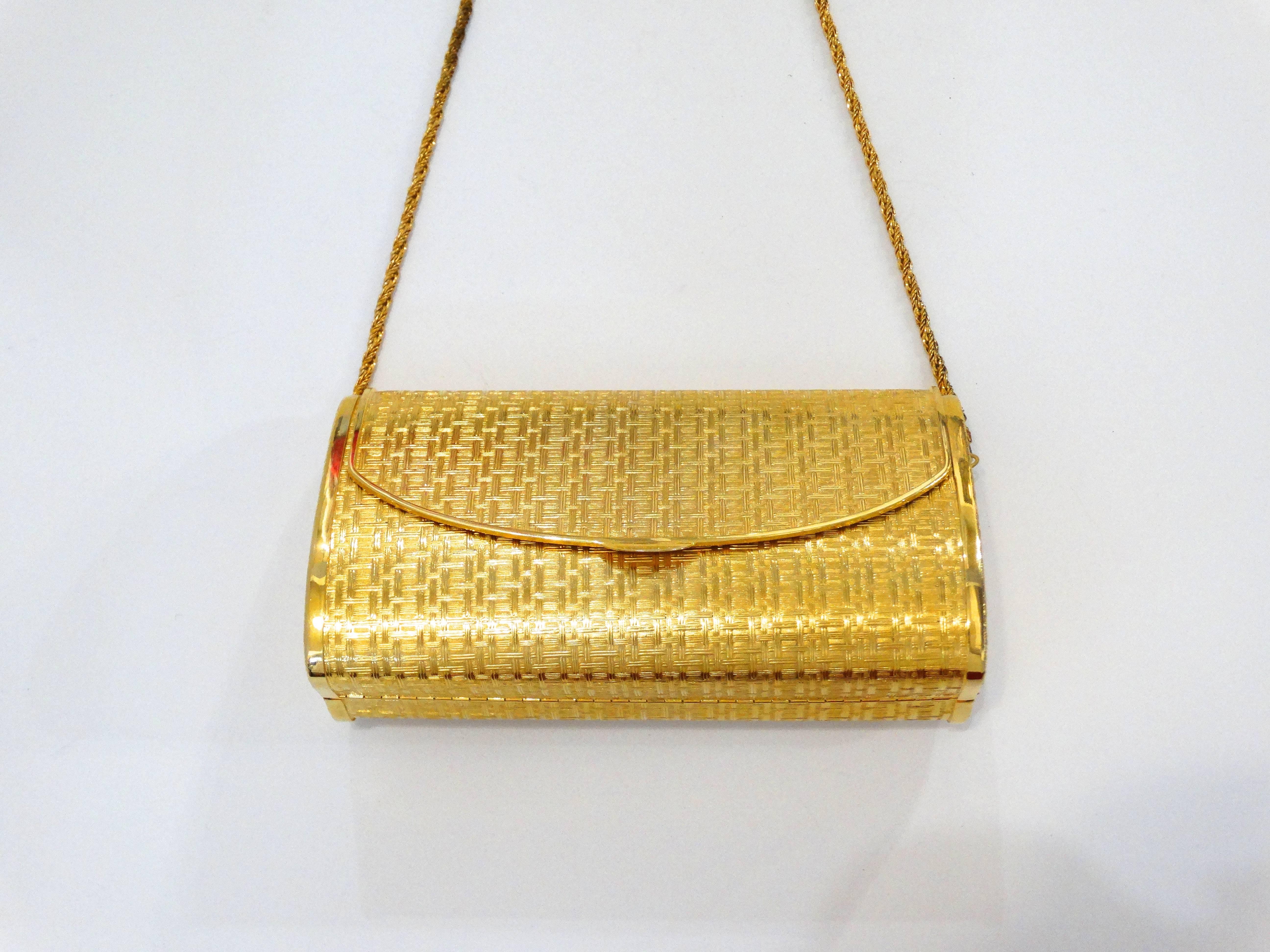 gold metal purse