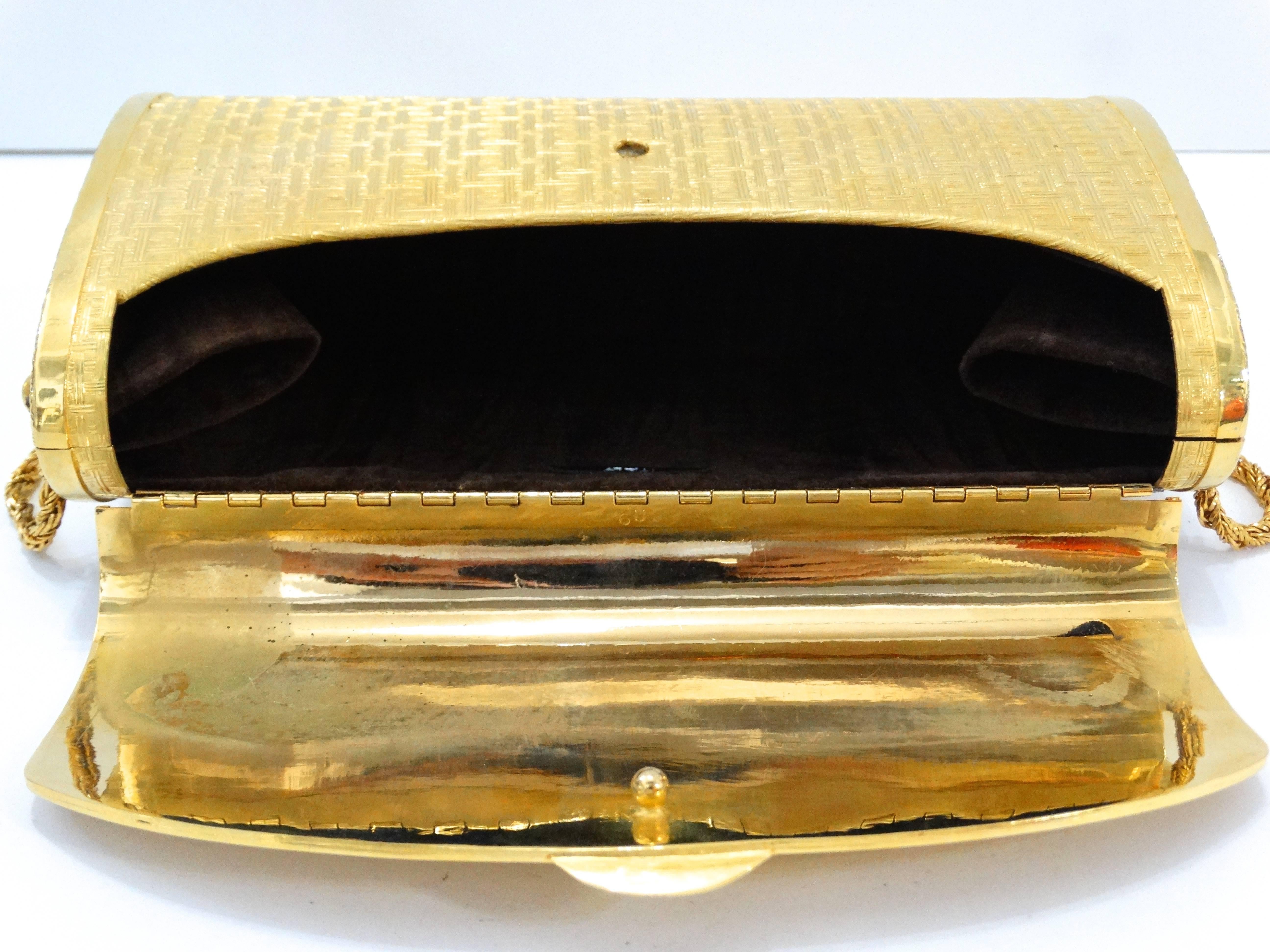 Women's 1960s Saks Fifth Avenue Gold Metal Evening Bag