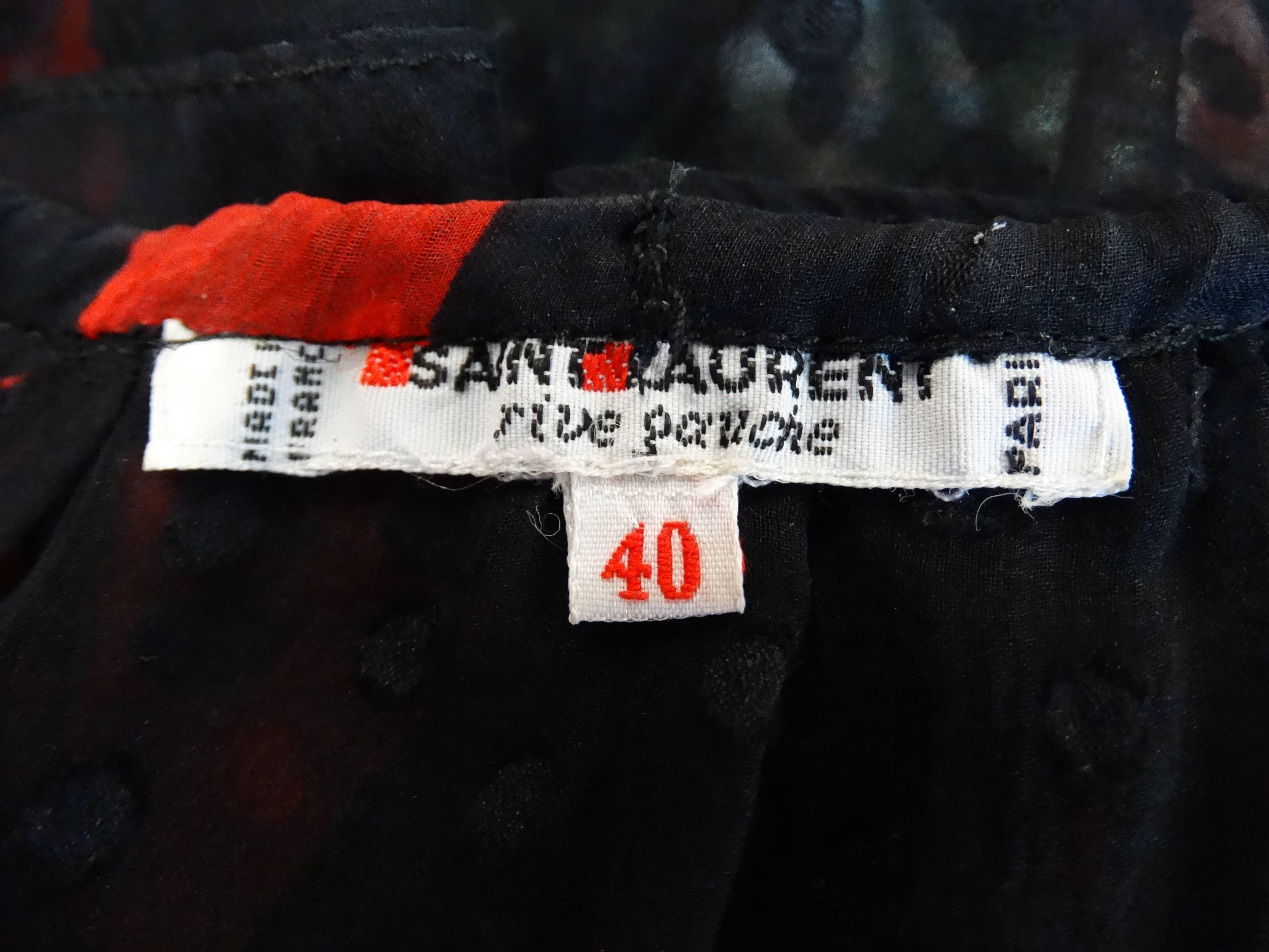 Documented 1978 Saint Laurent Moon Peasant Dress 3