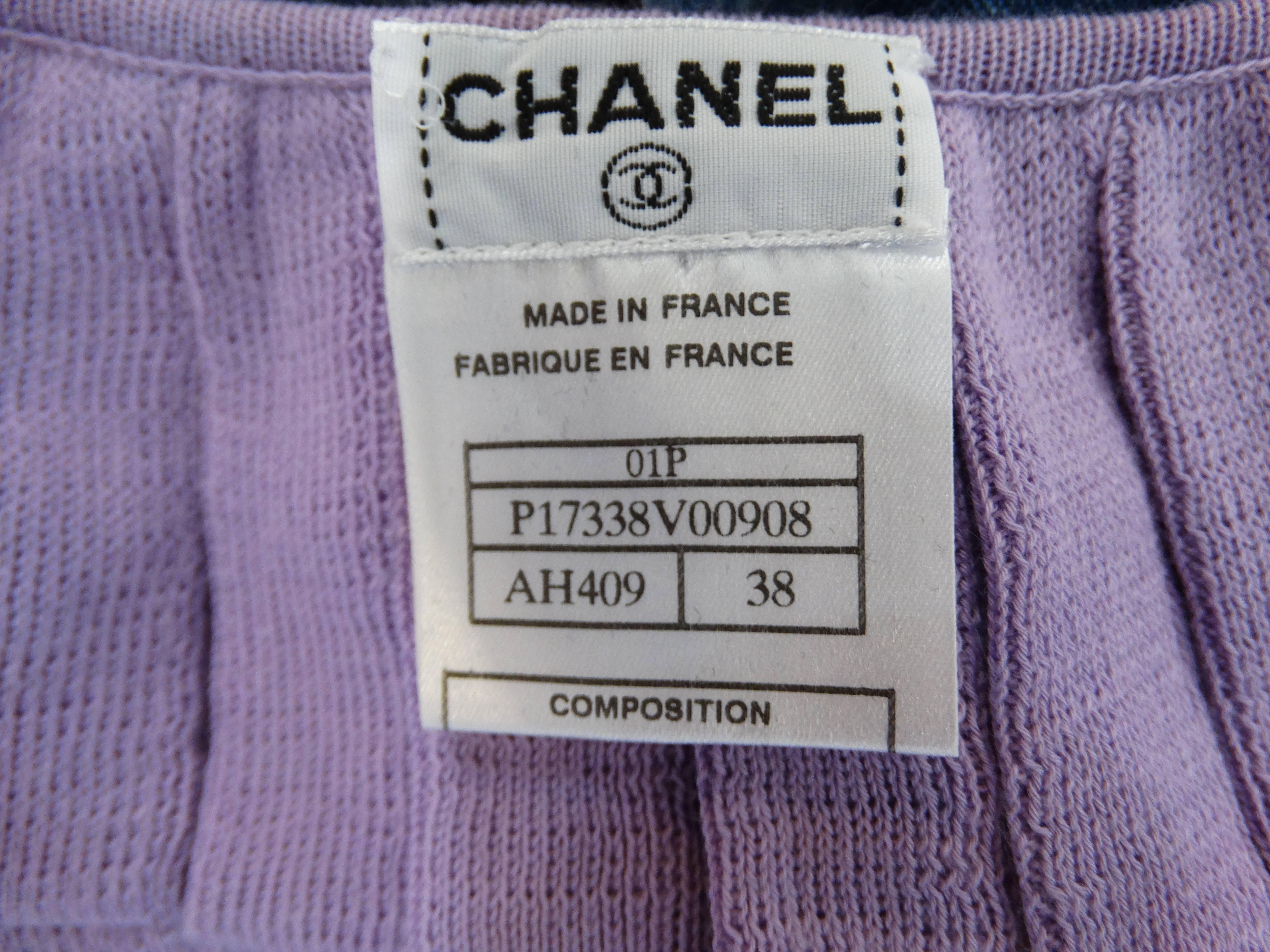 Purple 2001 Chanel Lavender Knit Capelet